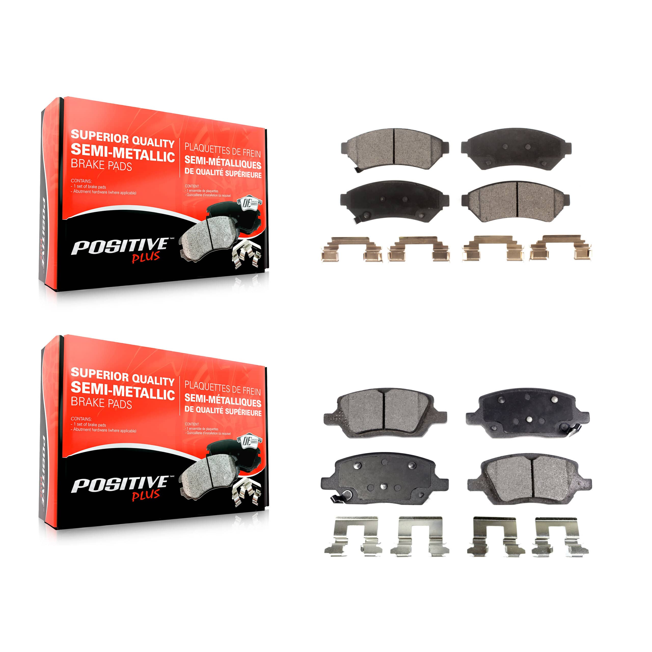 Positive Plus - KPF-100038 - Front and Rear Disc Brake Pad Kits