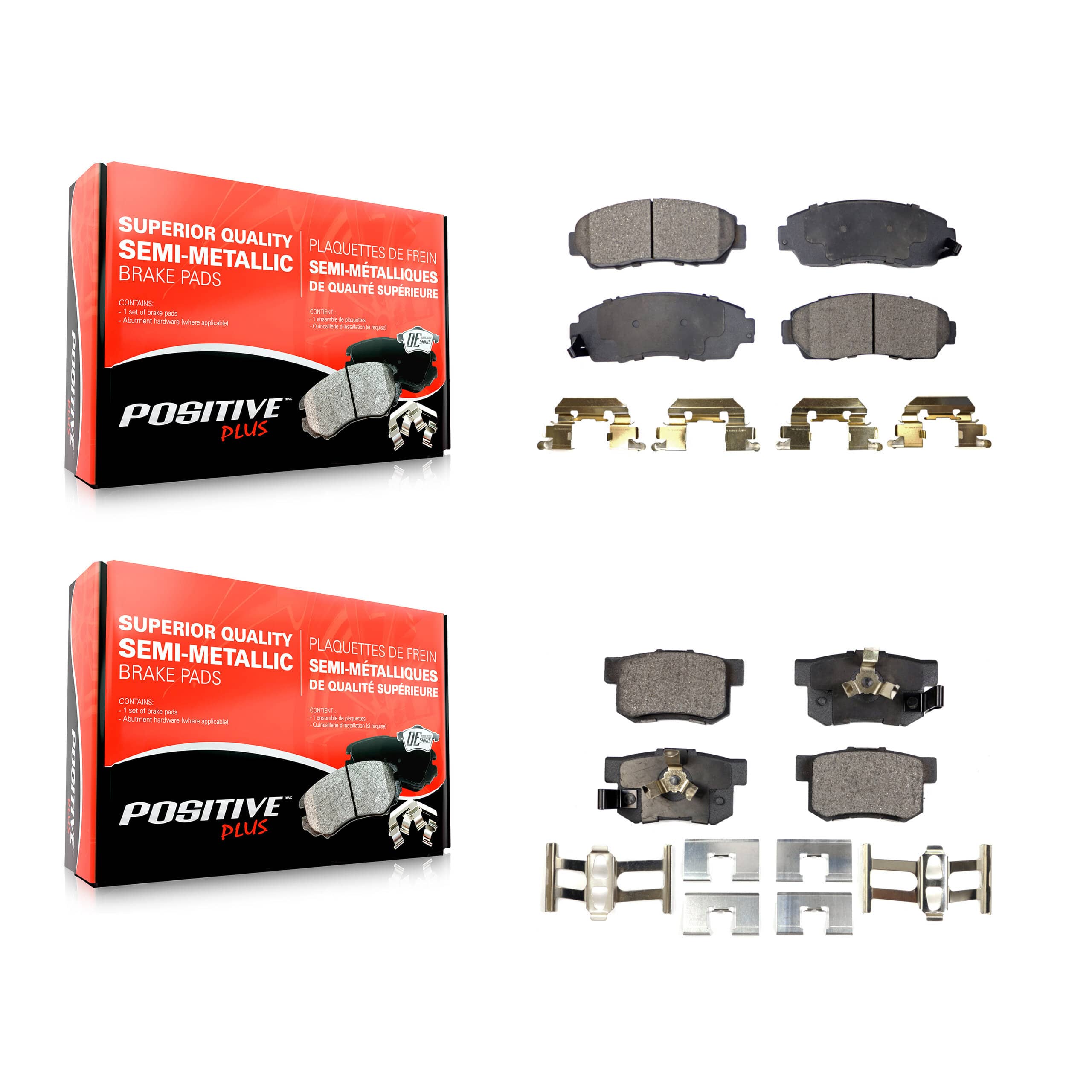 Positive Plus - KPF-100046 - Front and Rear Disc Brake Pad Kits
