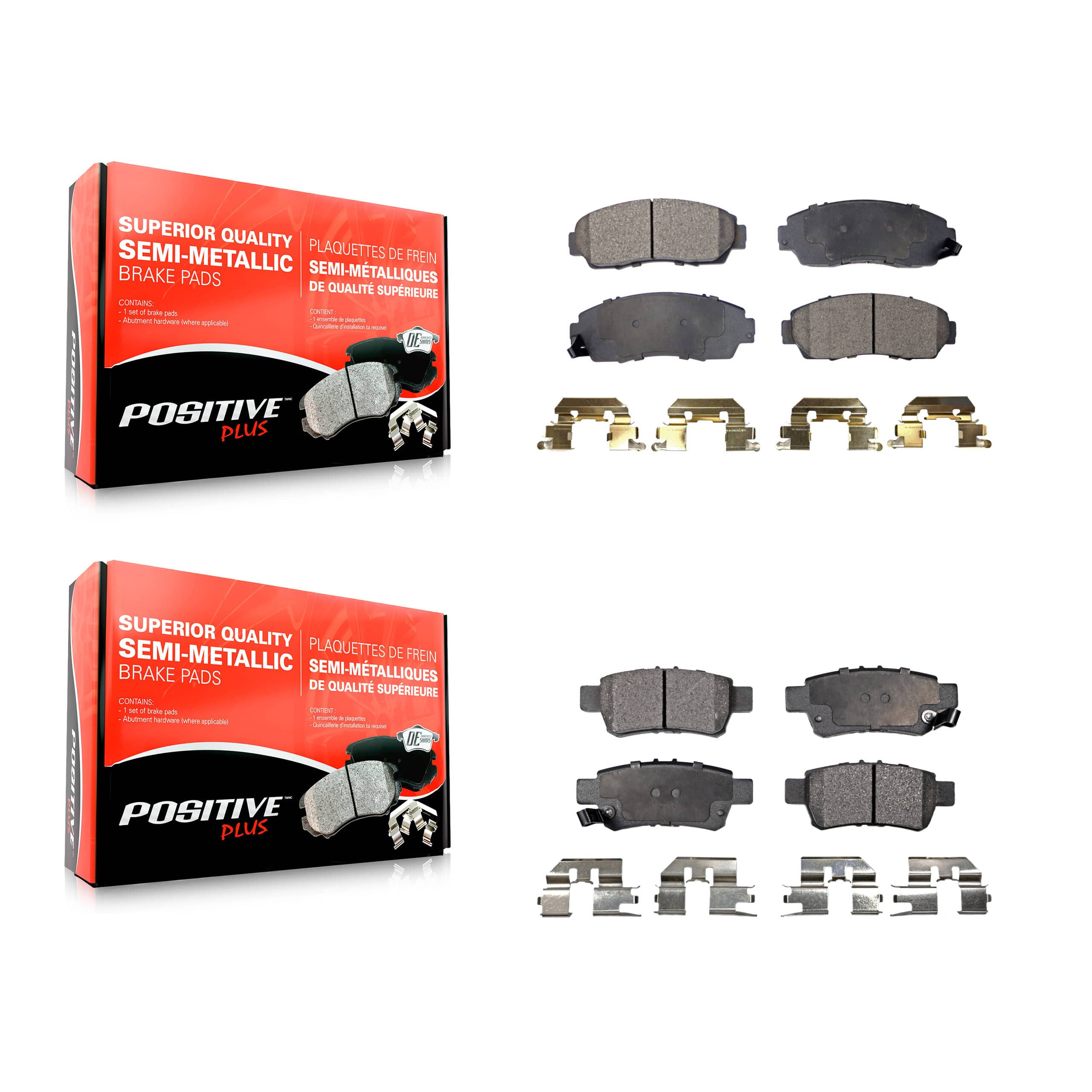 Positive Plus - KPF-100047 - Front and Rear Disc Brake Pad Kits