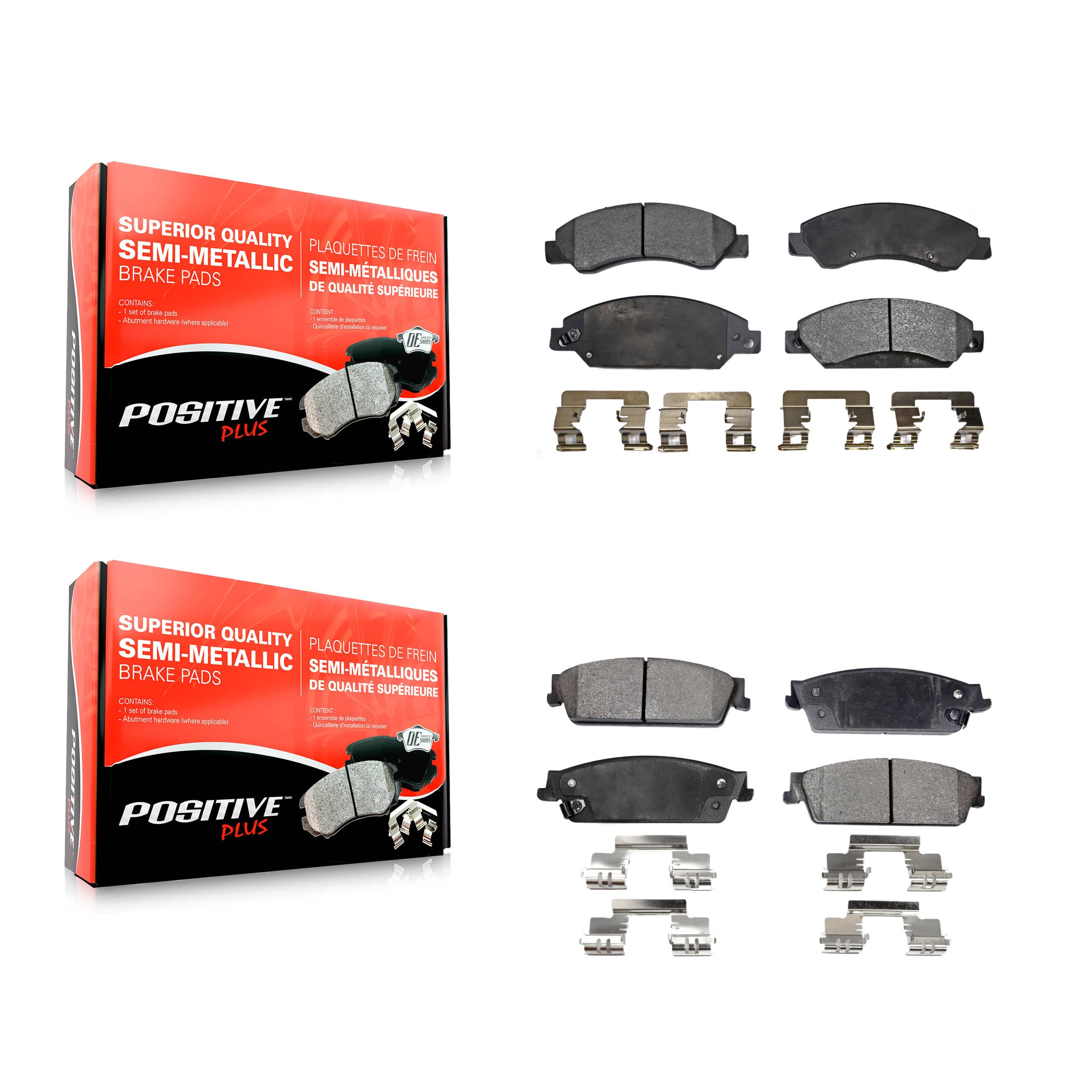 Positive Plus - KPF-100049 - Front and Rear Disc Brake Pad Kits
