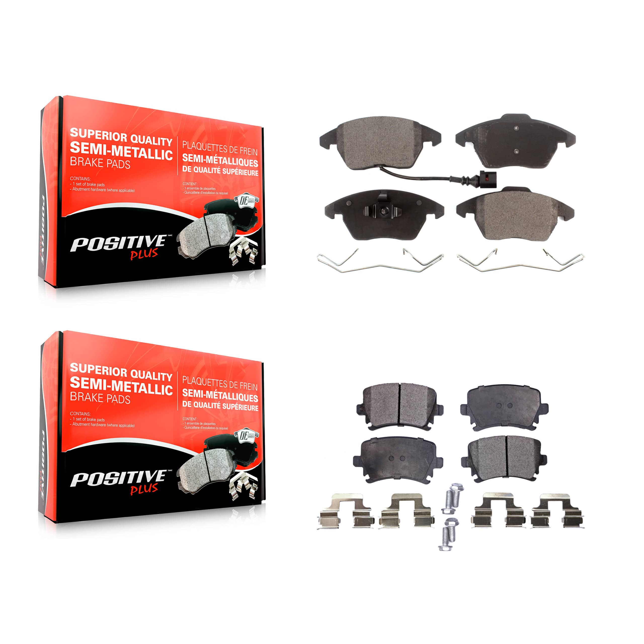 Positive Plus - KPF-100053 - Front and Rear Disc Brake Pad Kits