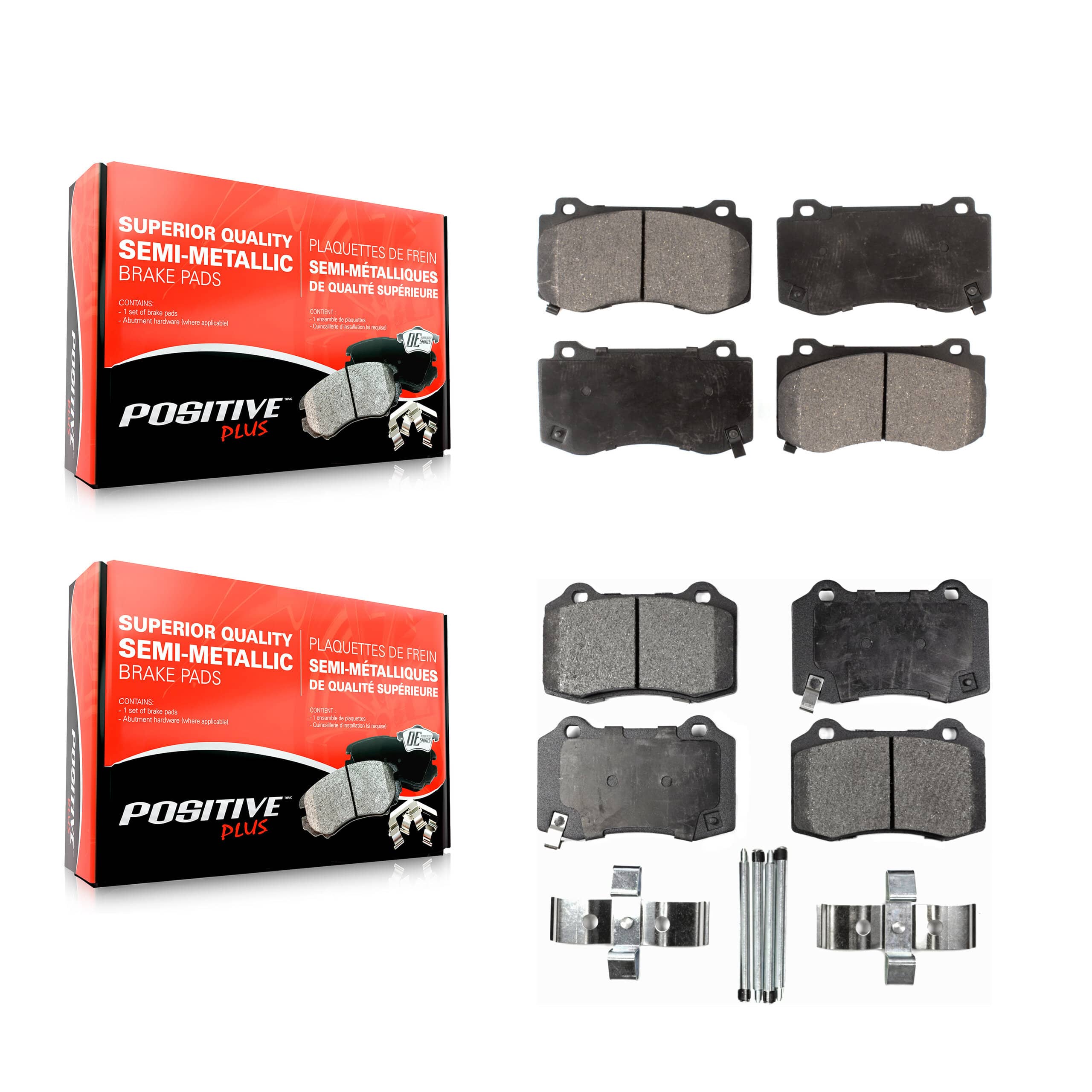 Positive Plus - KPF-100060 - Front and Rear Disc Brake Pad Kits