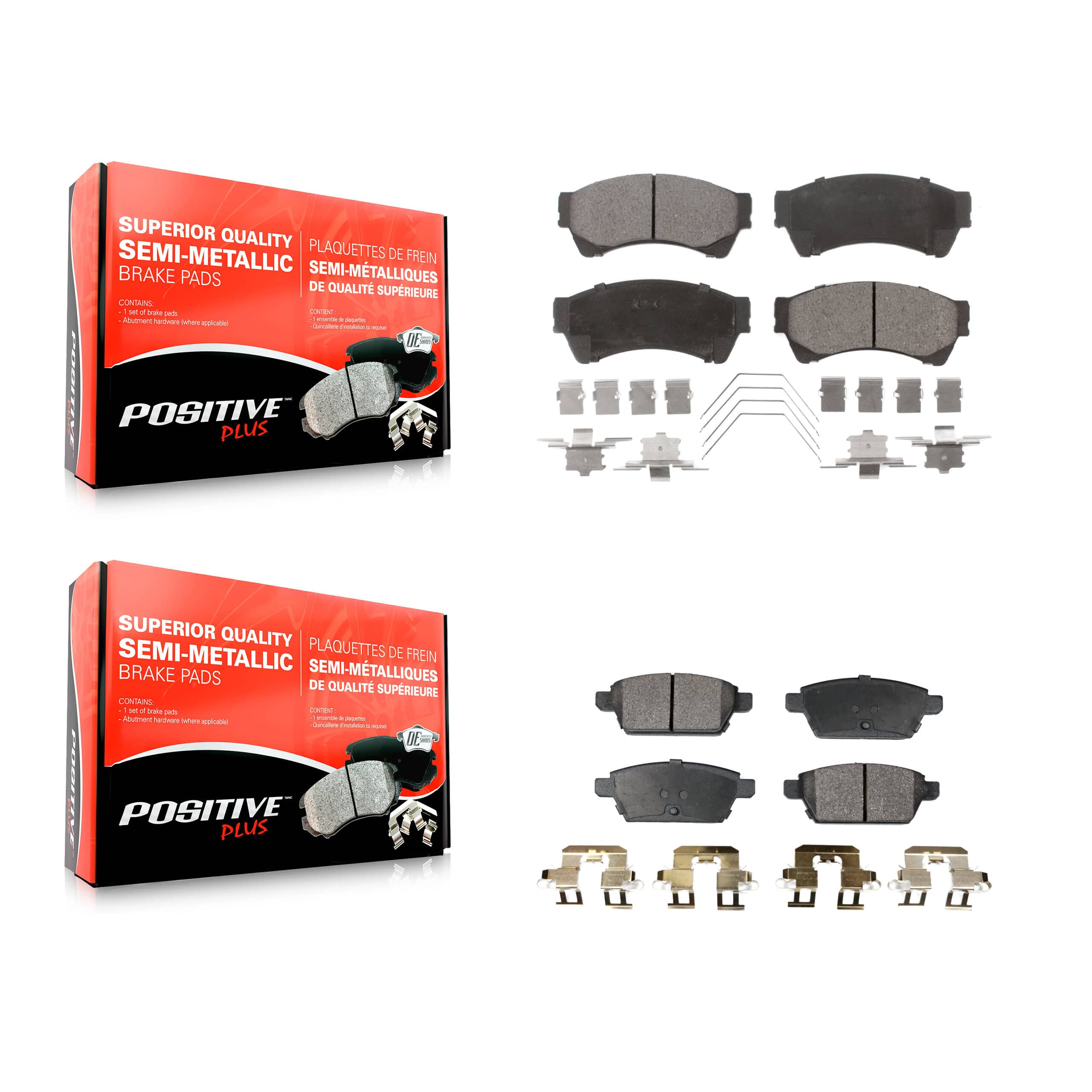 Positive Plus - KPF-100069 - Front and Rear Disc Brake Pad Kits