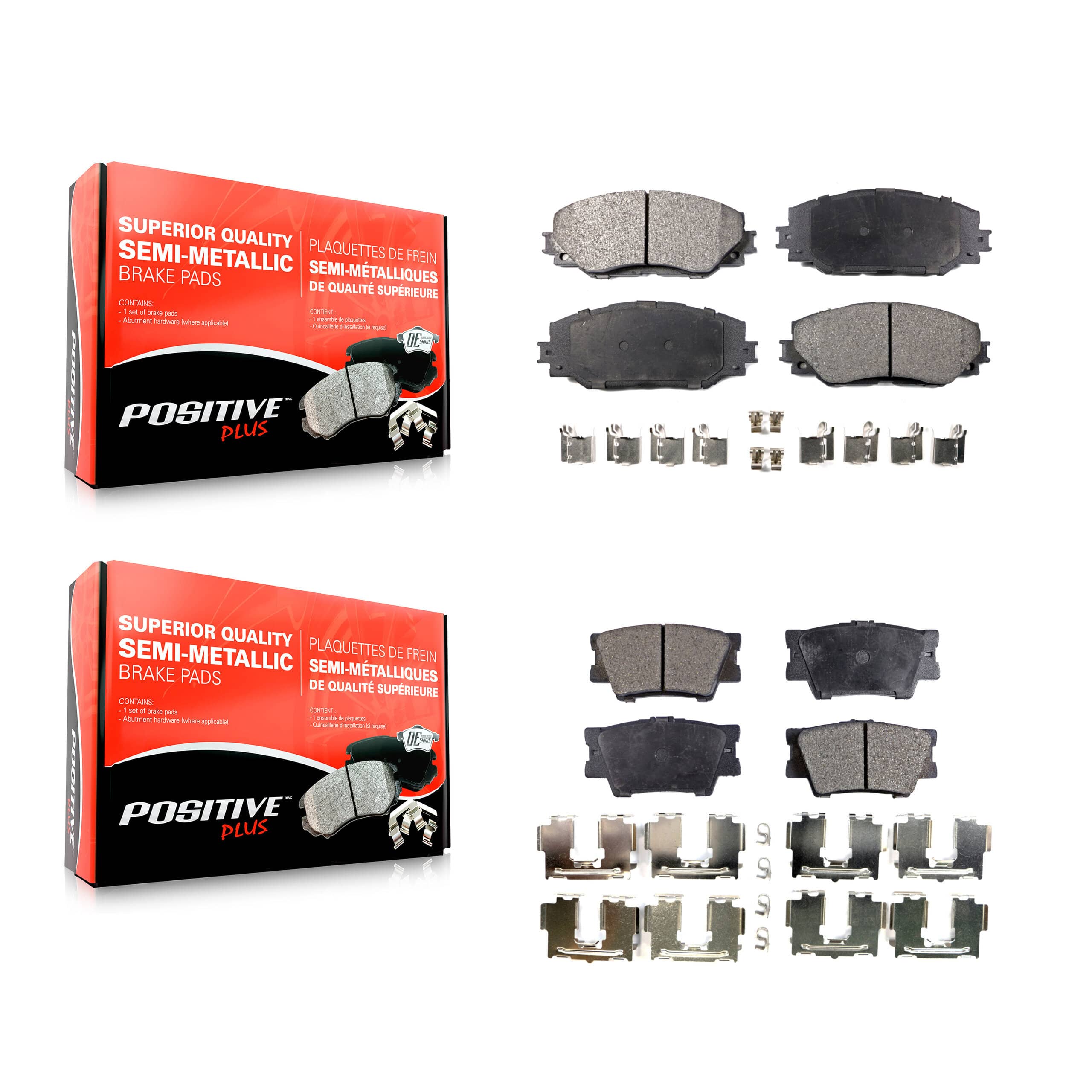 Positive Plus - KPF-100087 - Front and Rear Disc Brake Pad Kits