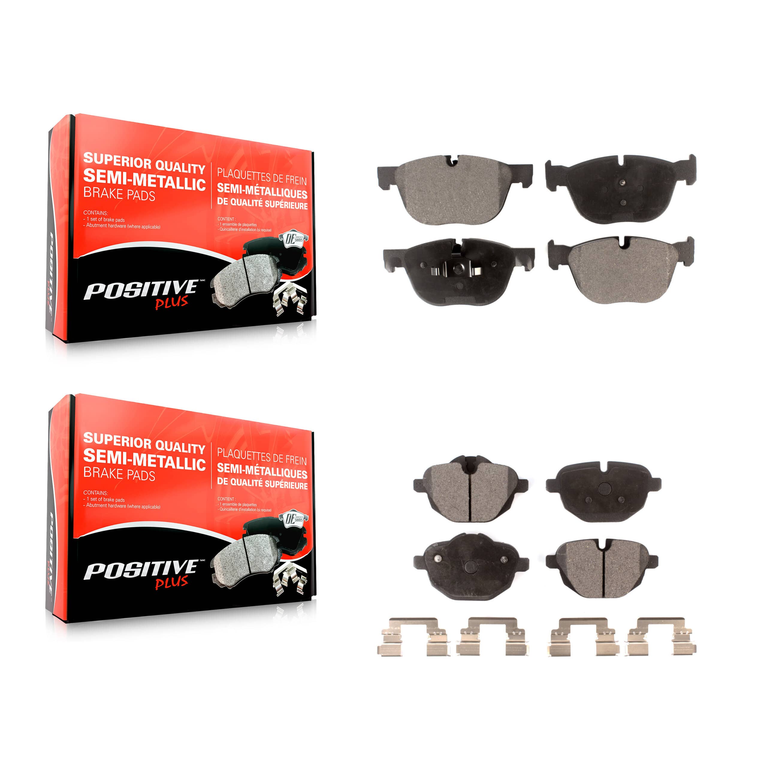 Positive Plus - KPF-100102 - Front and Rear Disc Brake Pad Kits