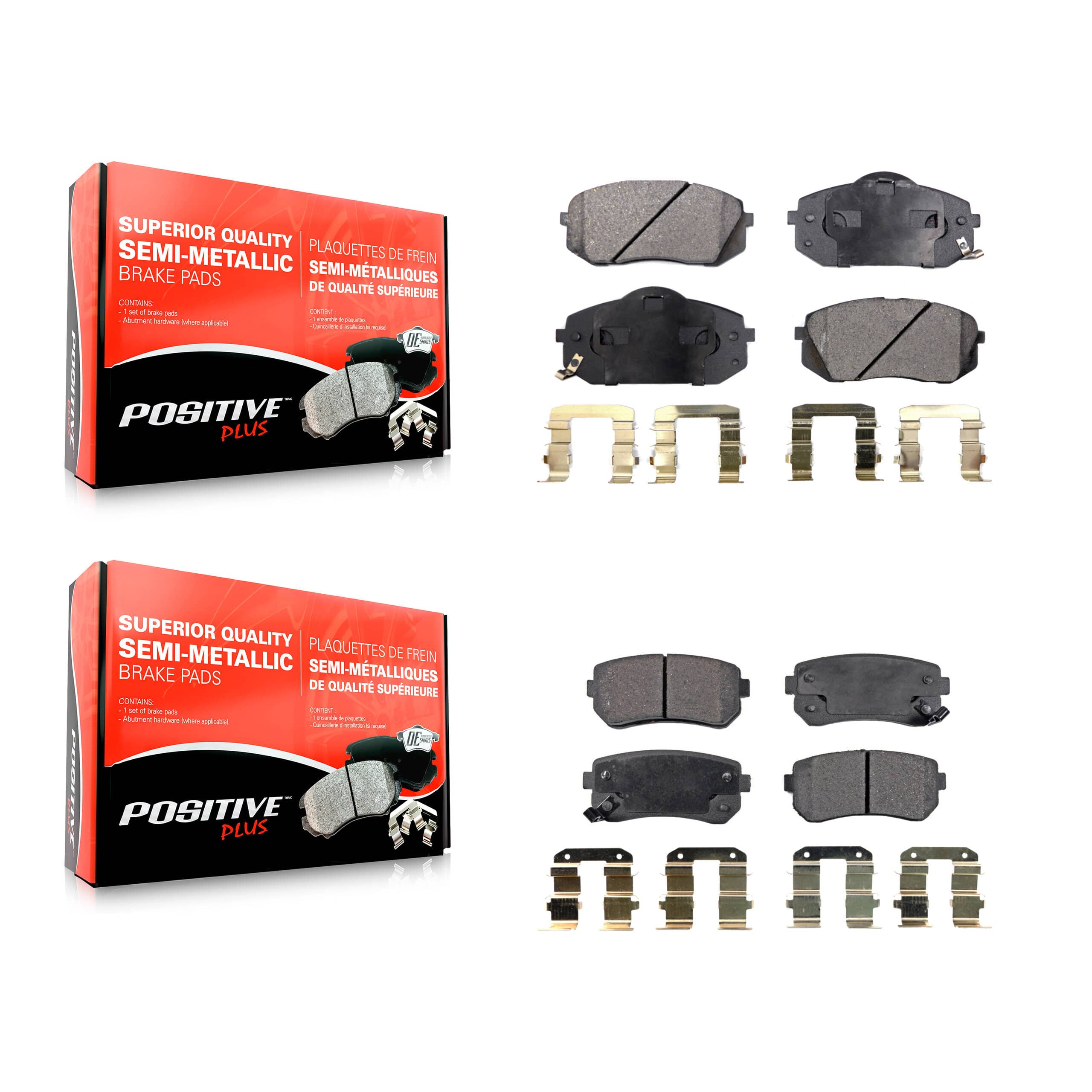 Positive Plus - KPF-100104 - Front and Rear Disc Brake Pad Kits