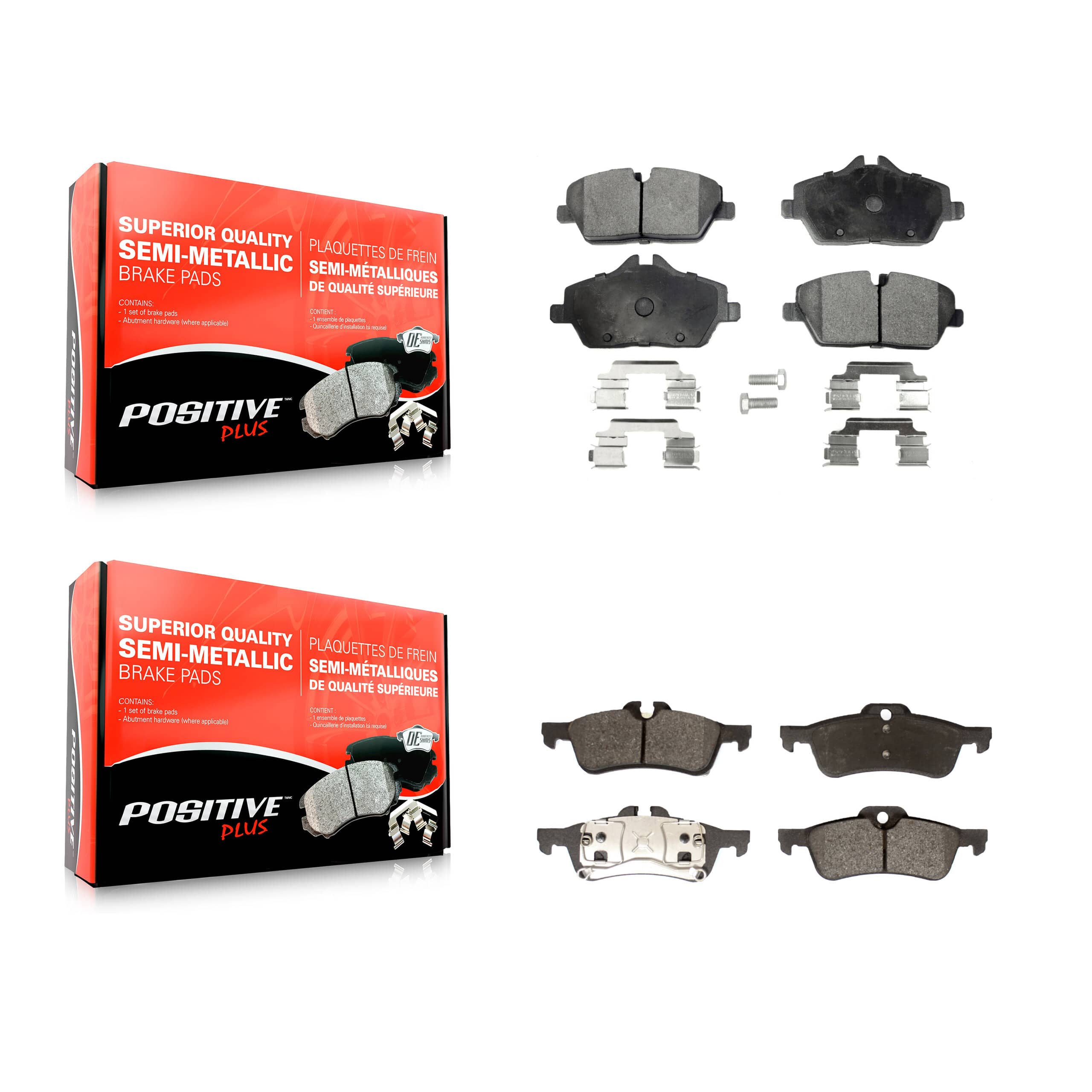 Positive Plus - KPF-100113 - Front and Rear Disc Brake Pad Kits