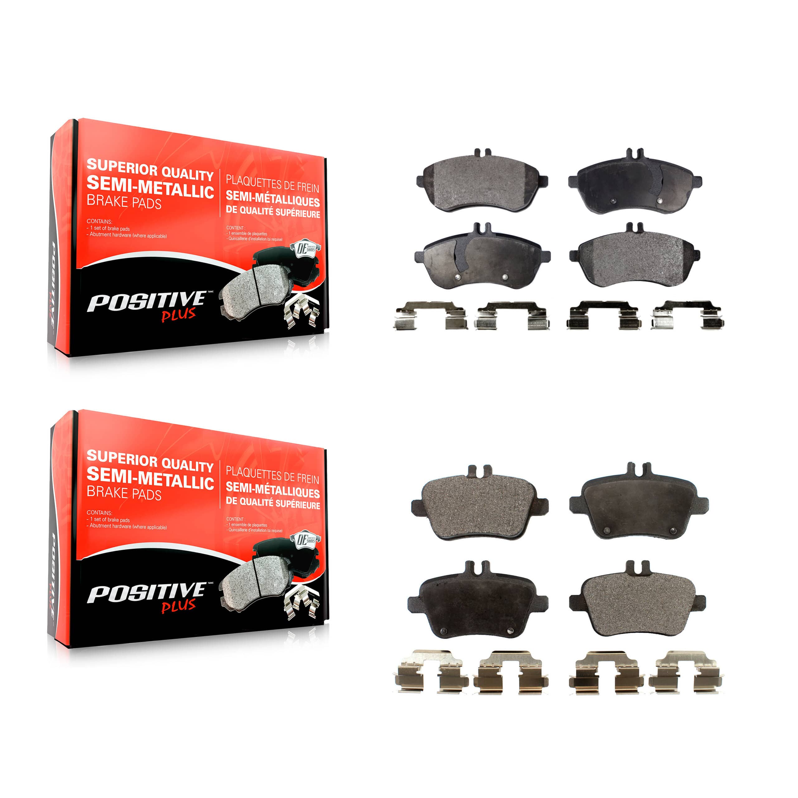 Positive Plus - KPF-100131 - Front and Rear Disc Brake Pad Kits