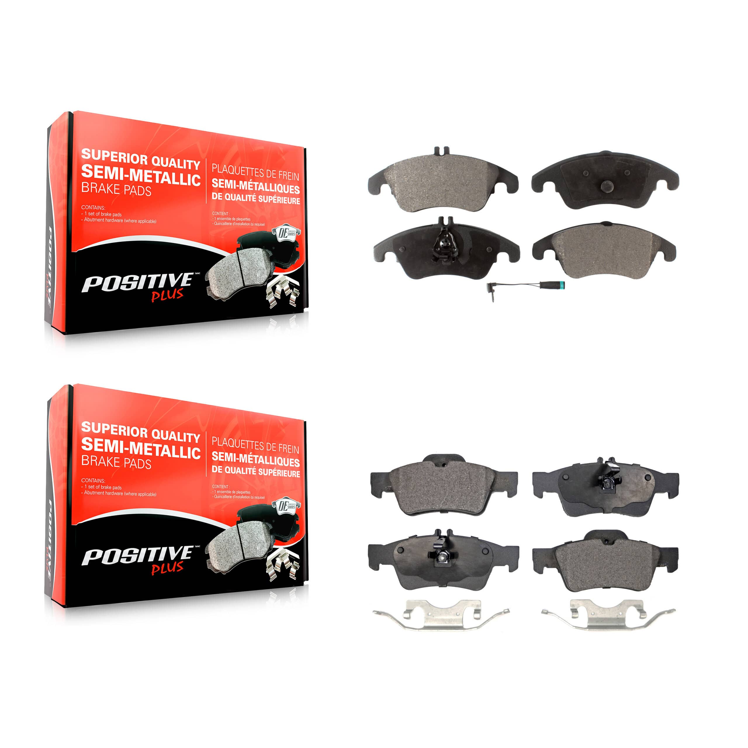 Positive Plus - KPF-100134 - Front and Rear Disc Brake Pad Kits