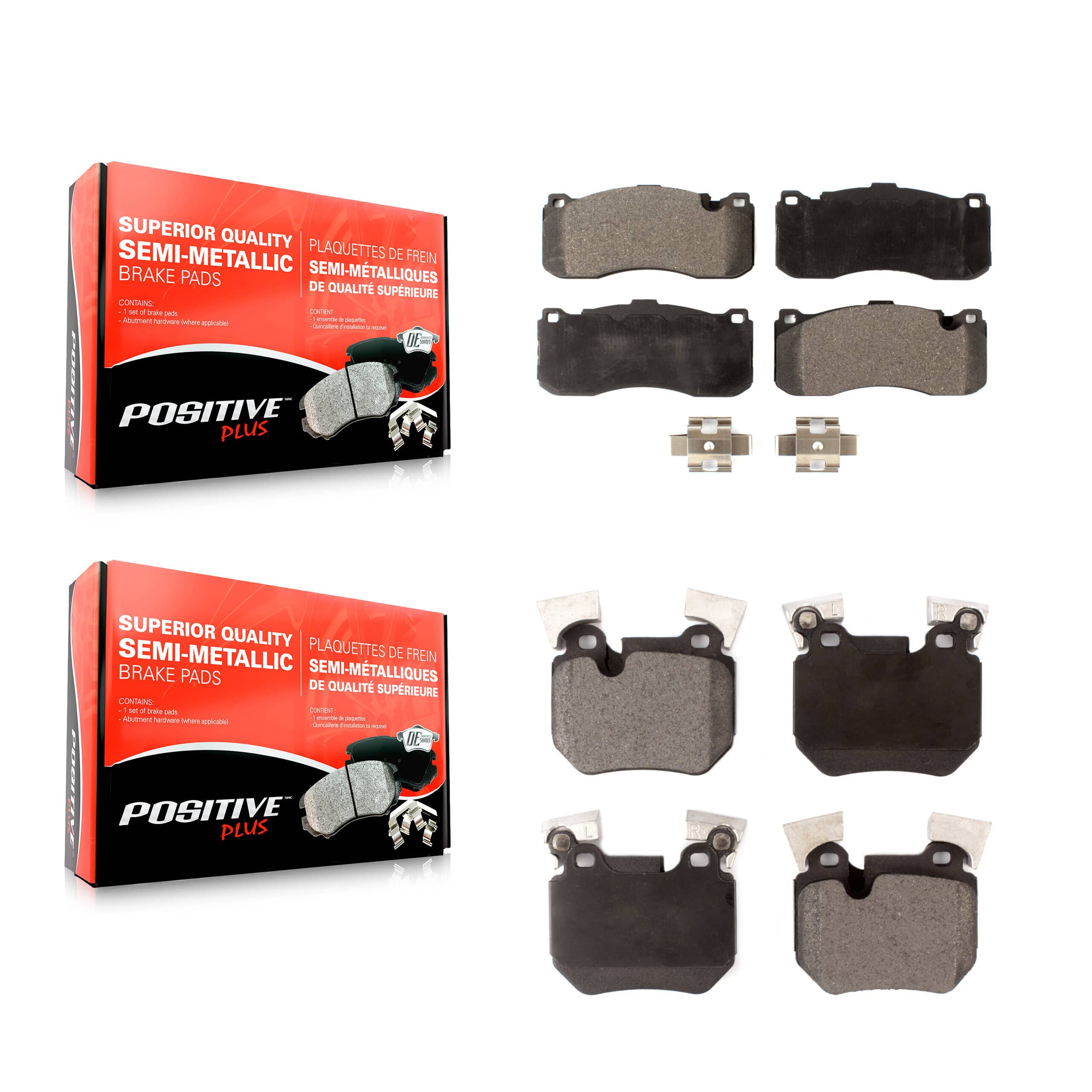 Positive Plus - KPF-100144 - Front and Rear Disc Brake Pad Kits