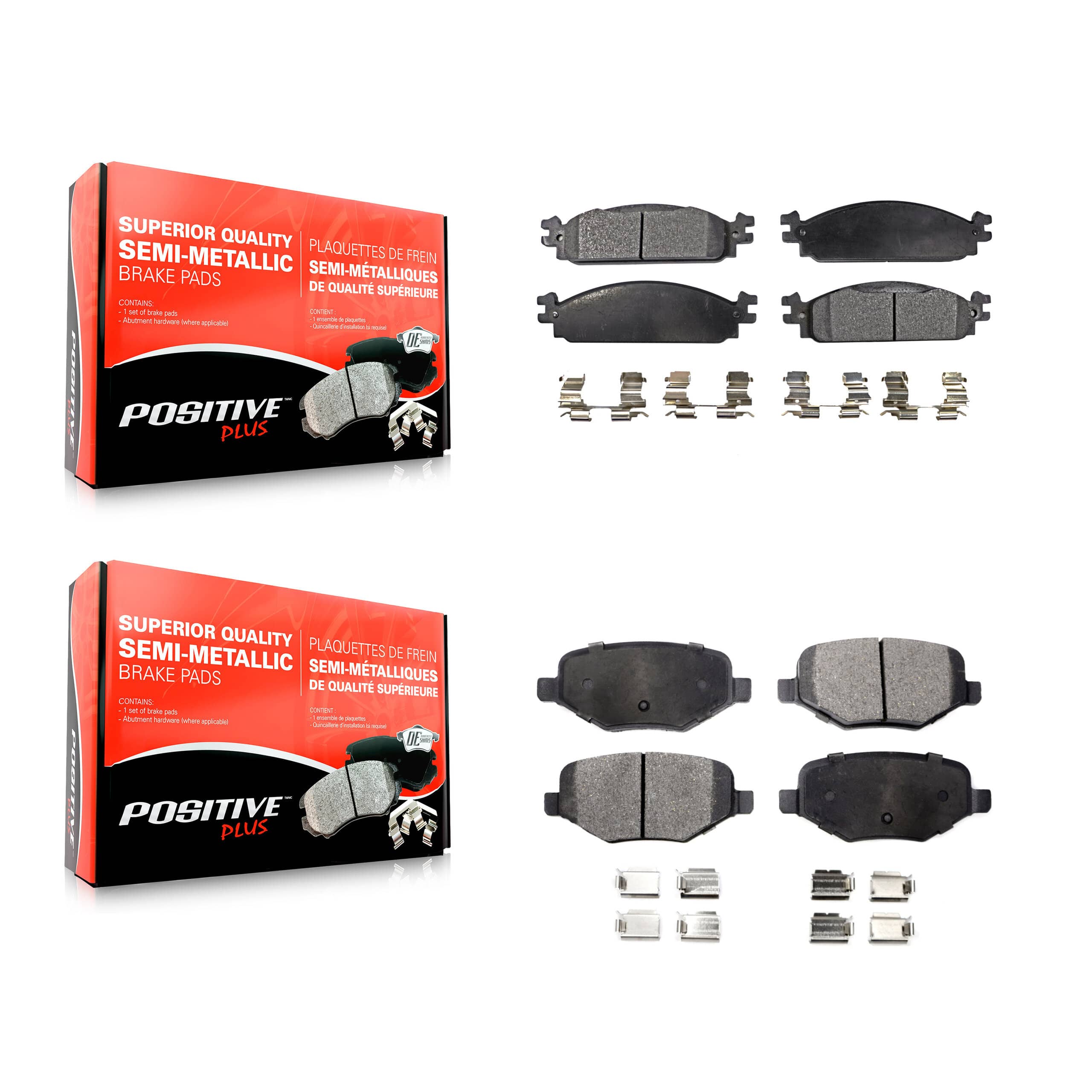 Positive Plus - KPF-100149 - Front and Rear Disc Brake Pad Kits