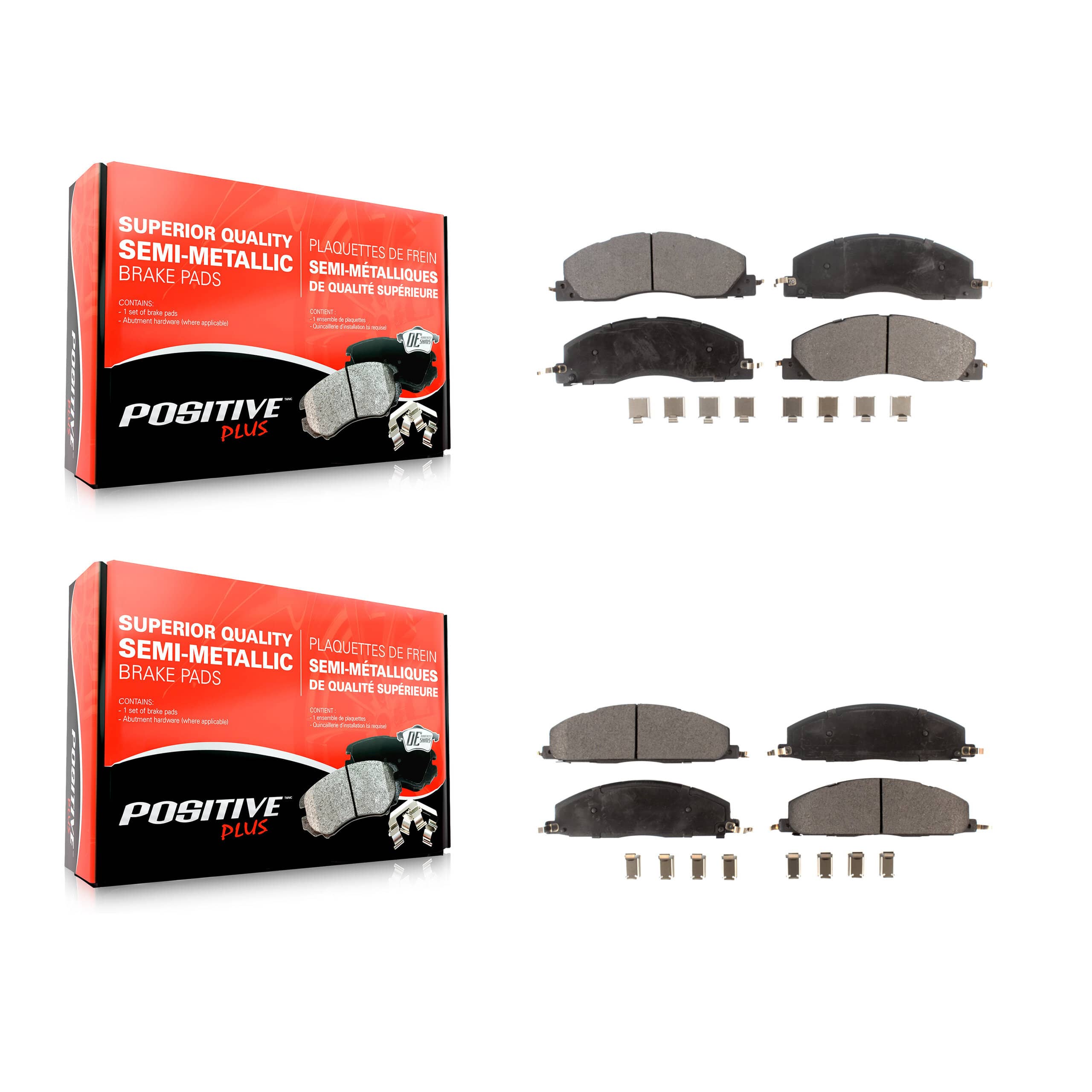 Positive Plus - KPF-100157 - Front and Rear Disc Brake Pad Kits