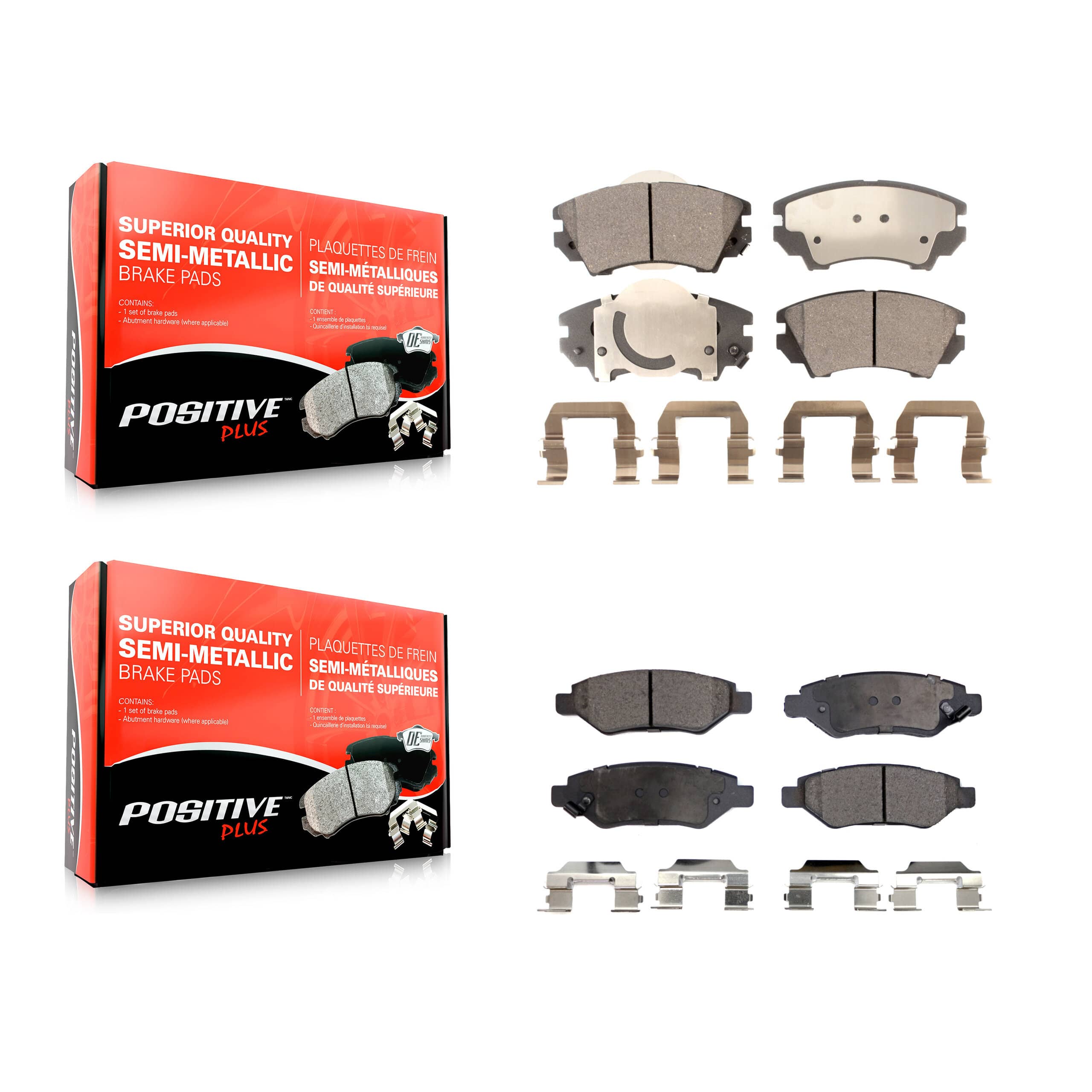 Positive Plus - KPF-100159 - Front and Rear Disc Brake Pad Kits