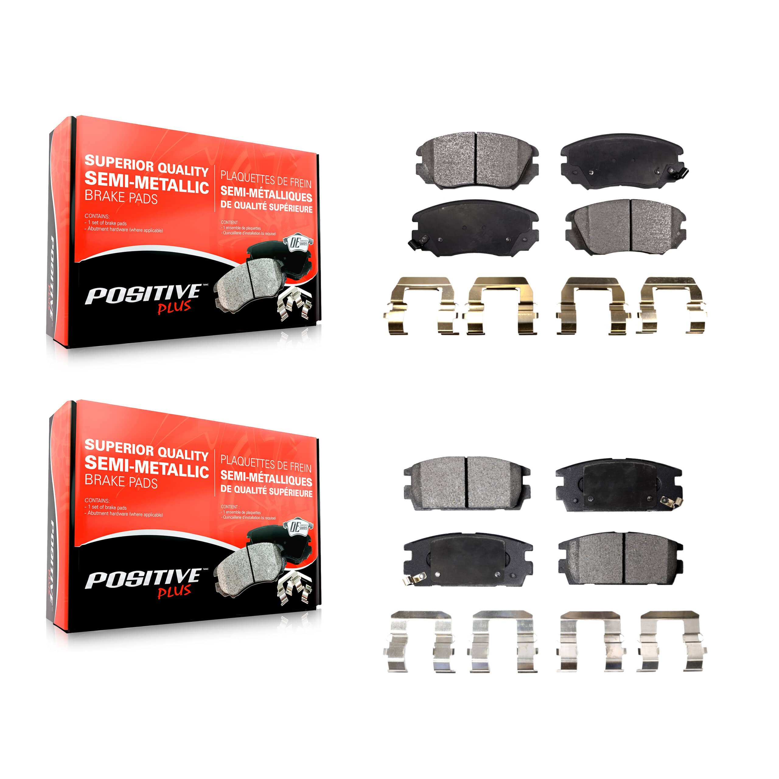Positive Plus - KPF-100178 - Front and Rear Disc Brake Pad Kits
