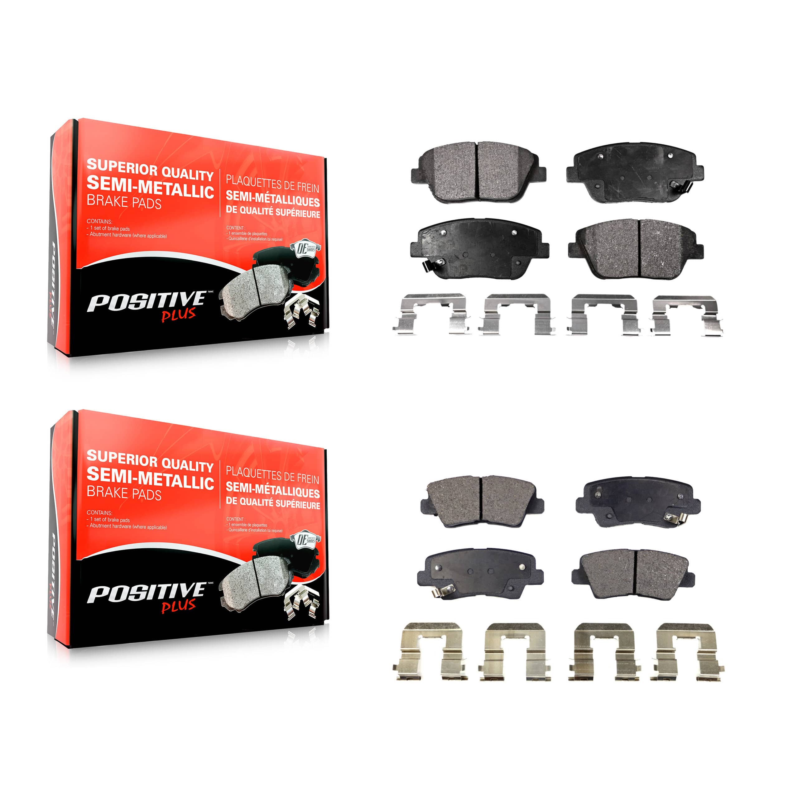 Positive Plus - KPF-100188 - Front and Rear Disc Brake Pad Kits