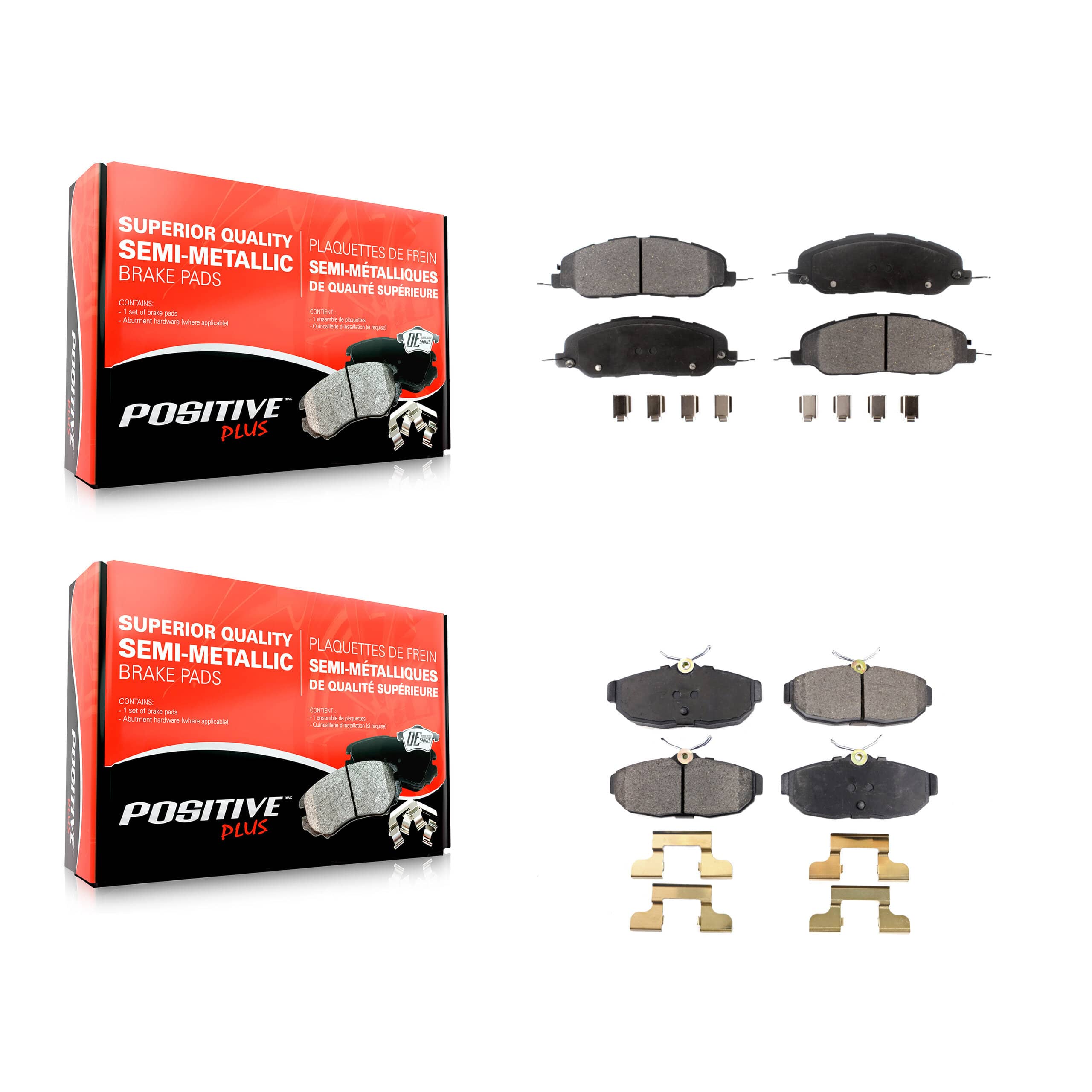 Positive Plus - KPF-100194 - Front and Rear Disc Brake Pad Kits
