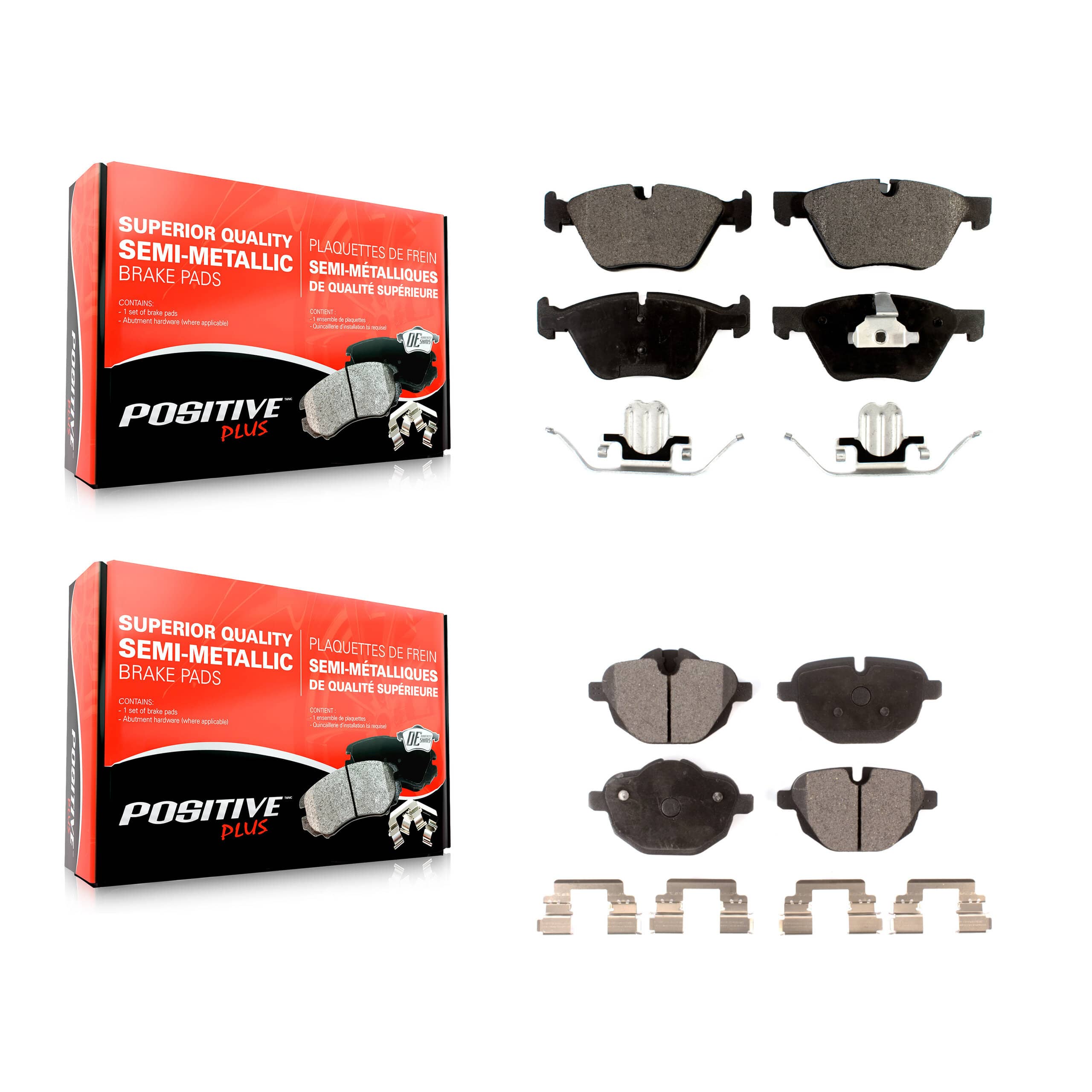Positive Plus - KPF-100200 - Front and Rear Disc Brake Pad Kits