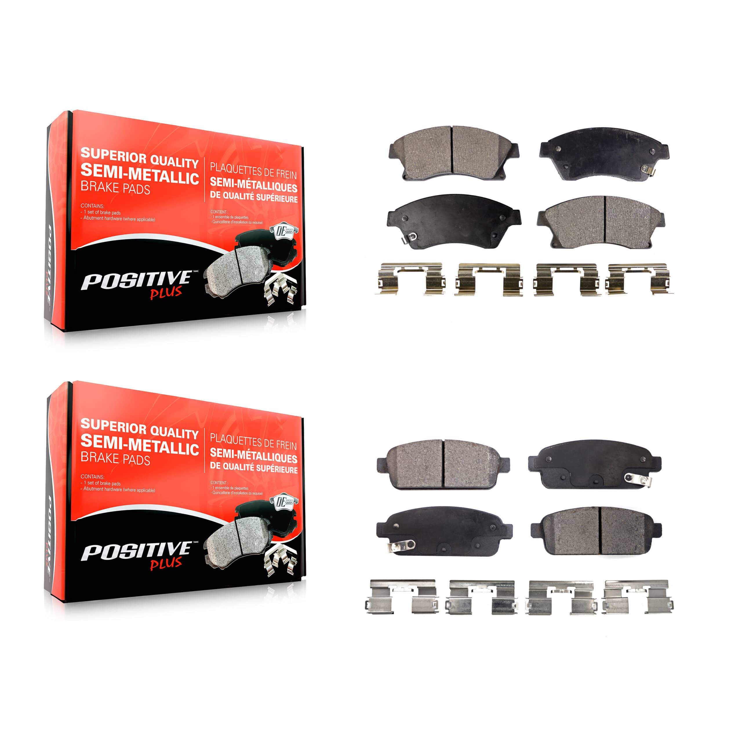 Positive Plus - KPF-100214 - Front and Rear Disc Brake Pad Kits
