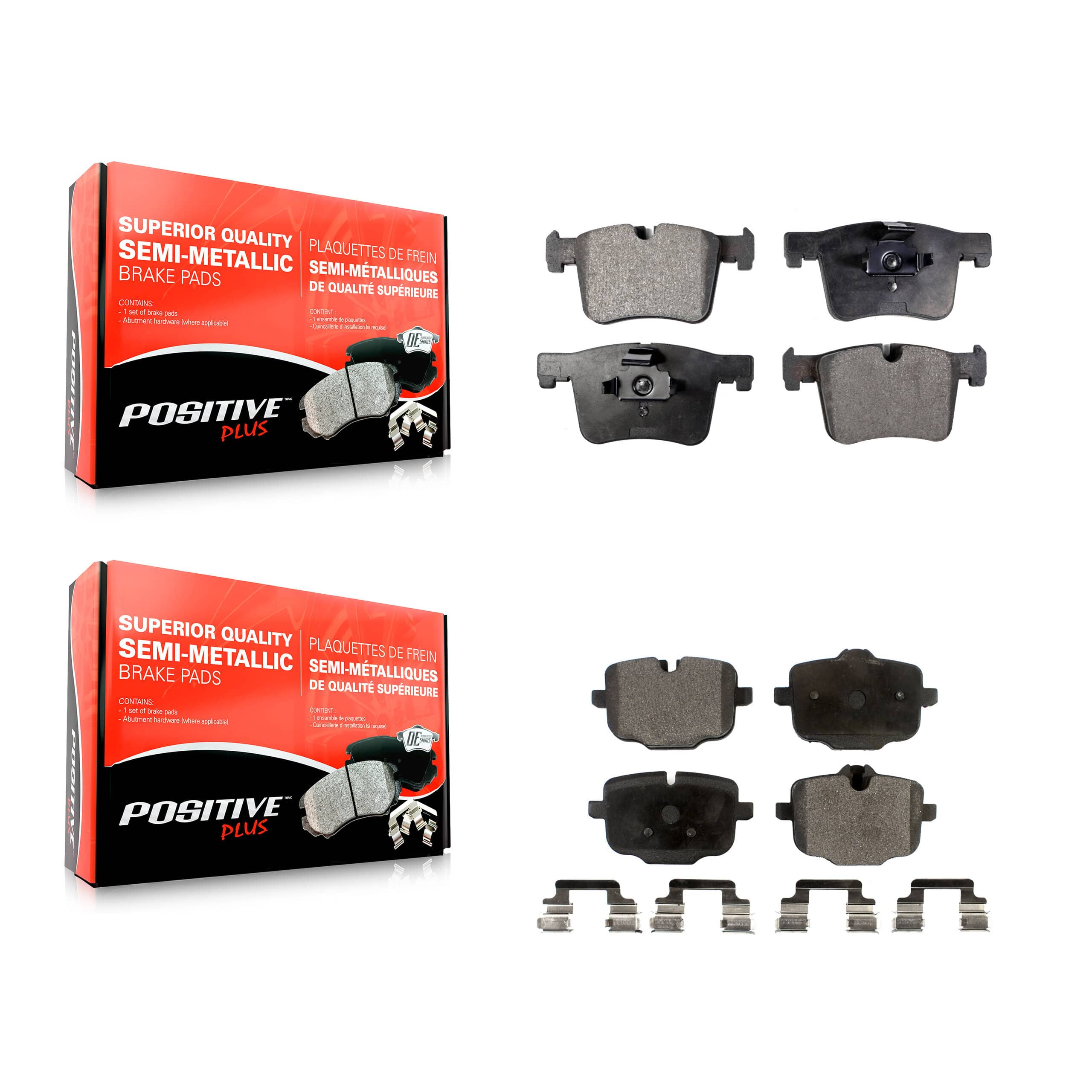 Positive Plus - KPF-100223 - Front and Rear Disc Brake Pad Kits