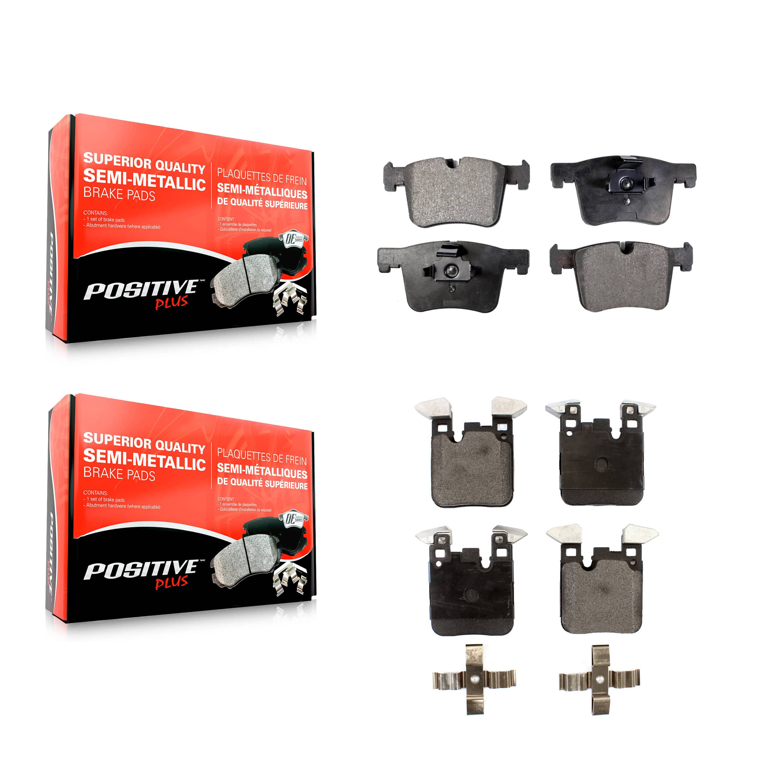 Positive Plus - KPF-100227 - Front and Rear Disc Brake Pad Kits