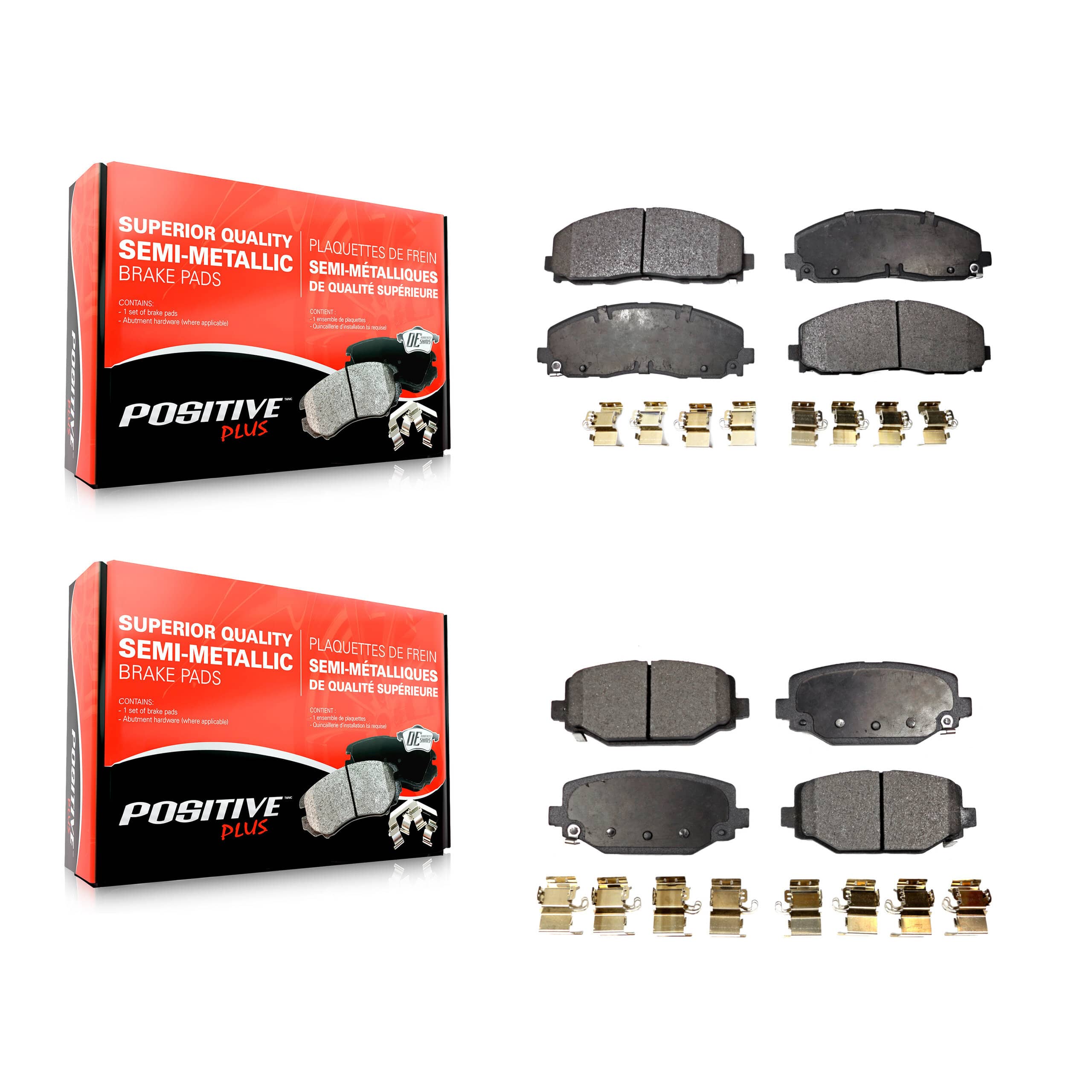 Positive Plus - KPF-100232 - Front and Rear Disc Brake Pad Kits