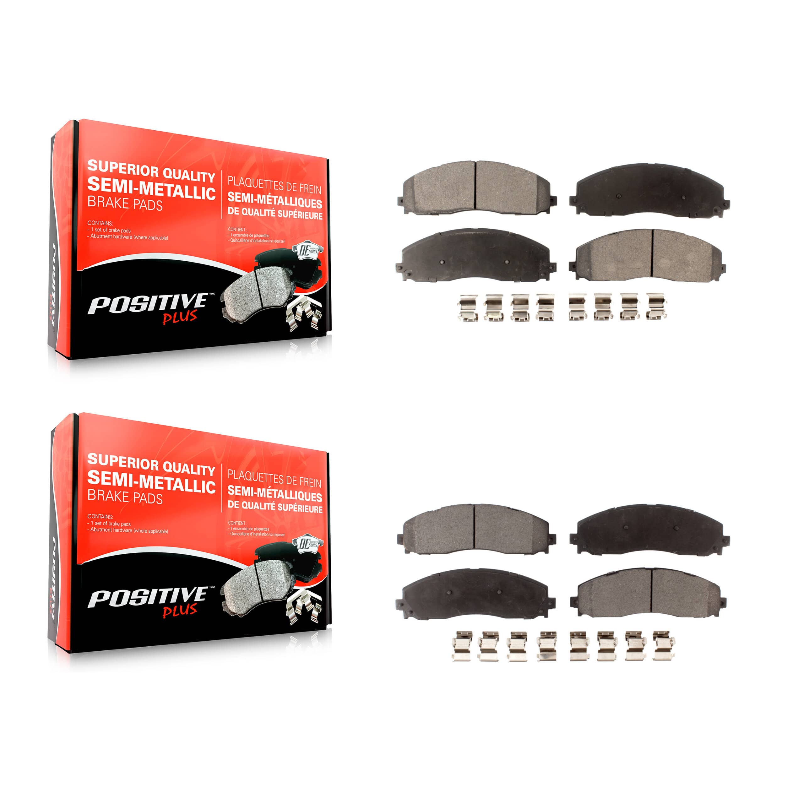 Positive Plus - KPF-100256 - Front and Rear Disc Brake Pad Kits