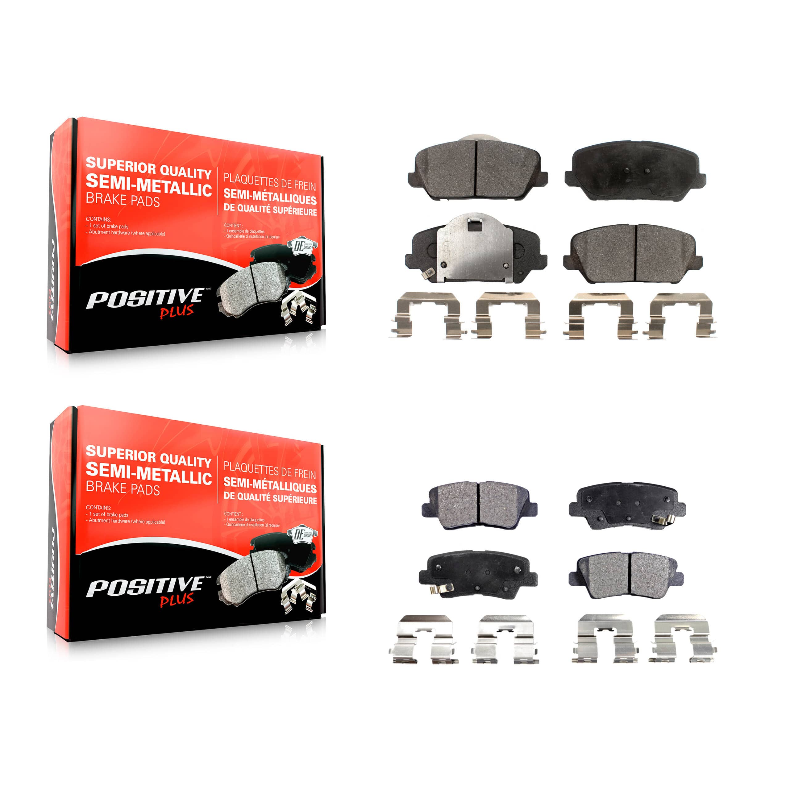 Positive Plus - KPF-100269 - Front and Rear Disc Brake Pad Kits