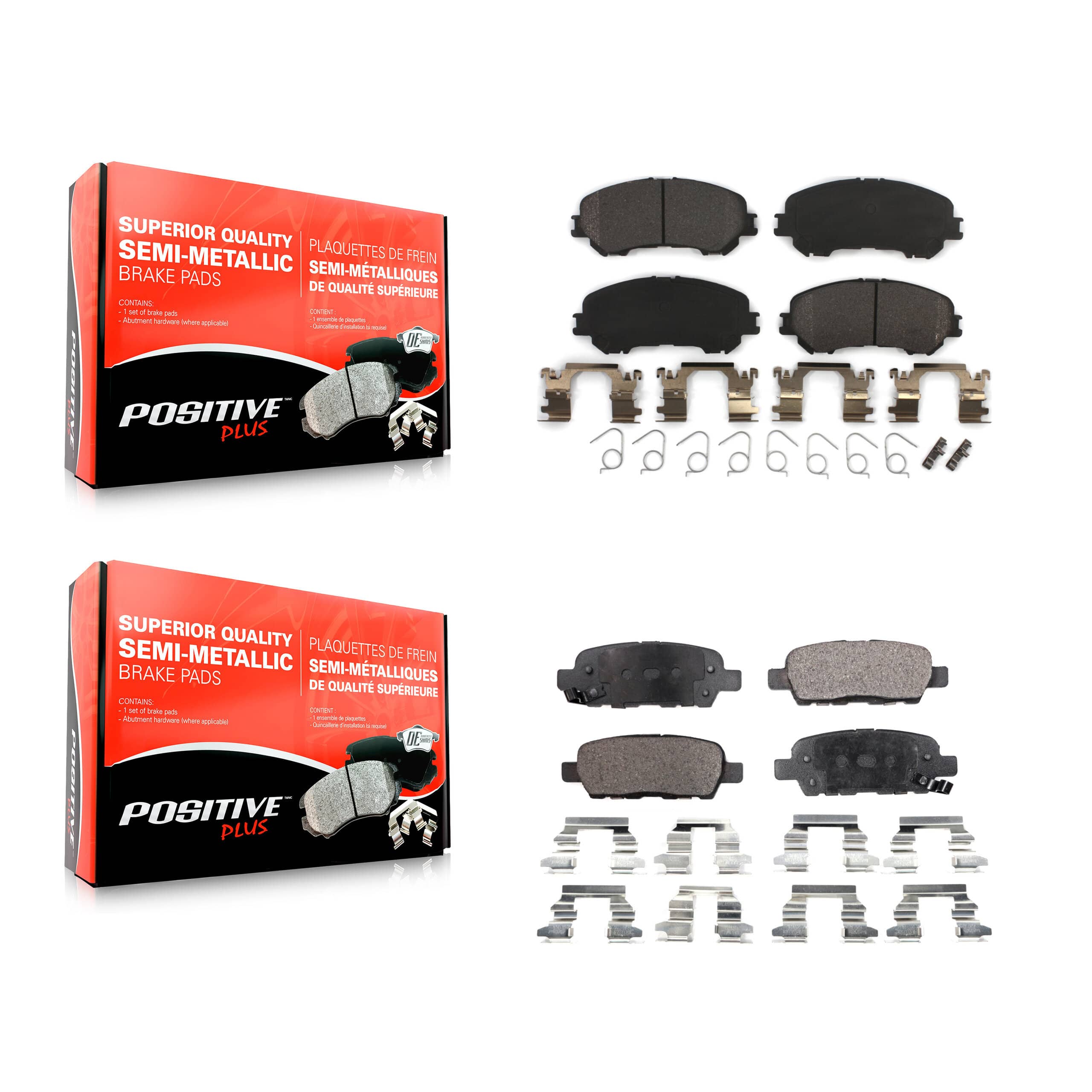 Positive Plus - KPF-100271 - Front and Rear Disc Brake Pad Kits