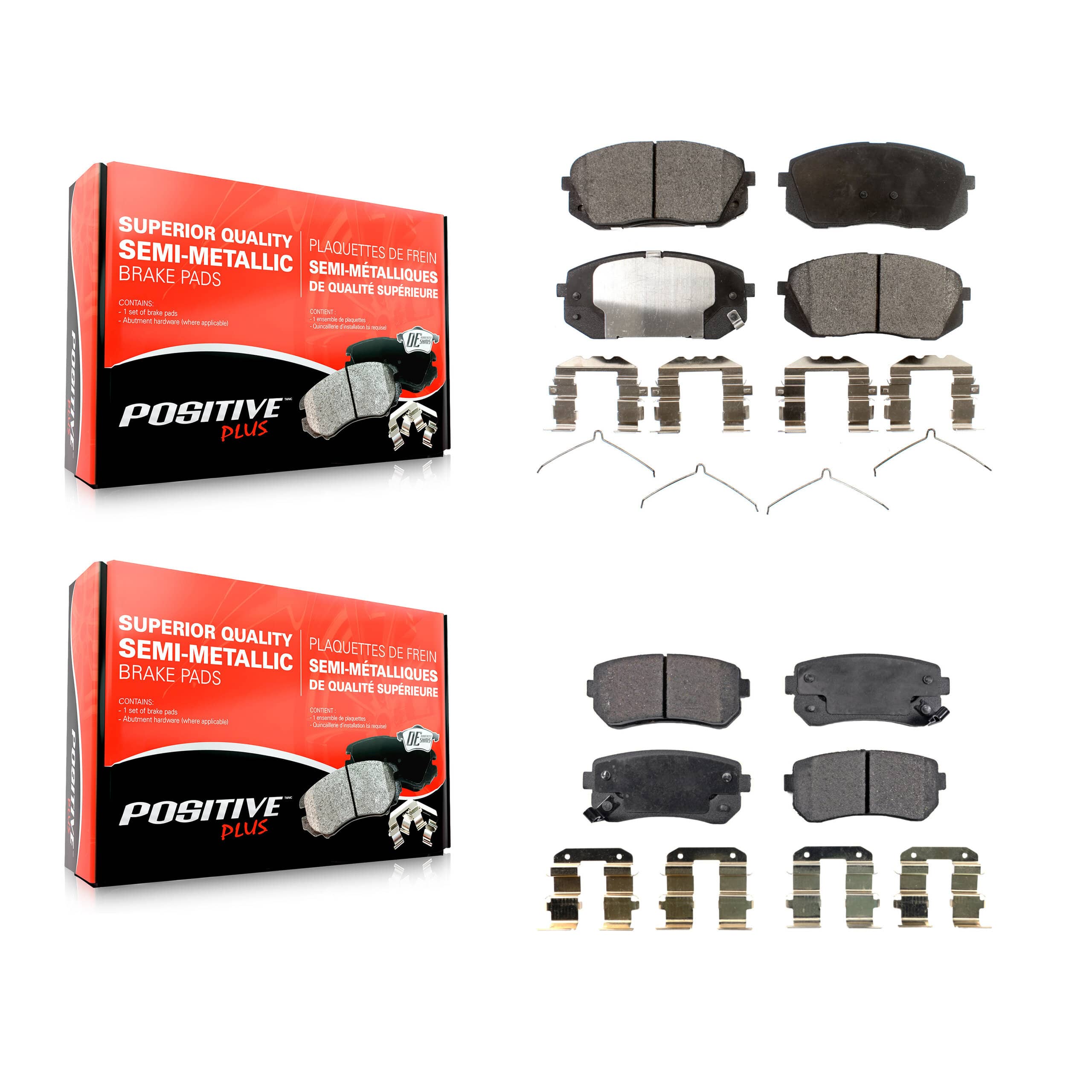 Positive Plus - KPF-100277 - Front and Rear Disc Brake Pad Kits