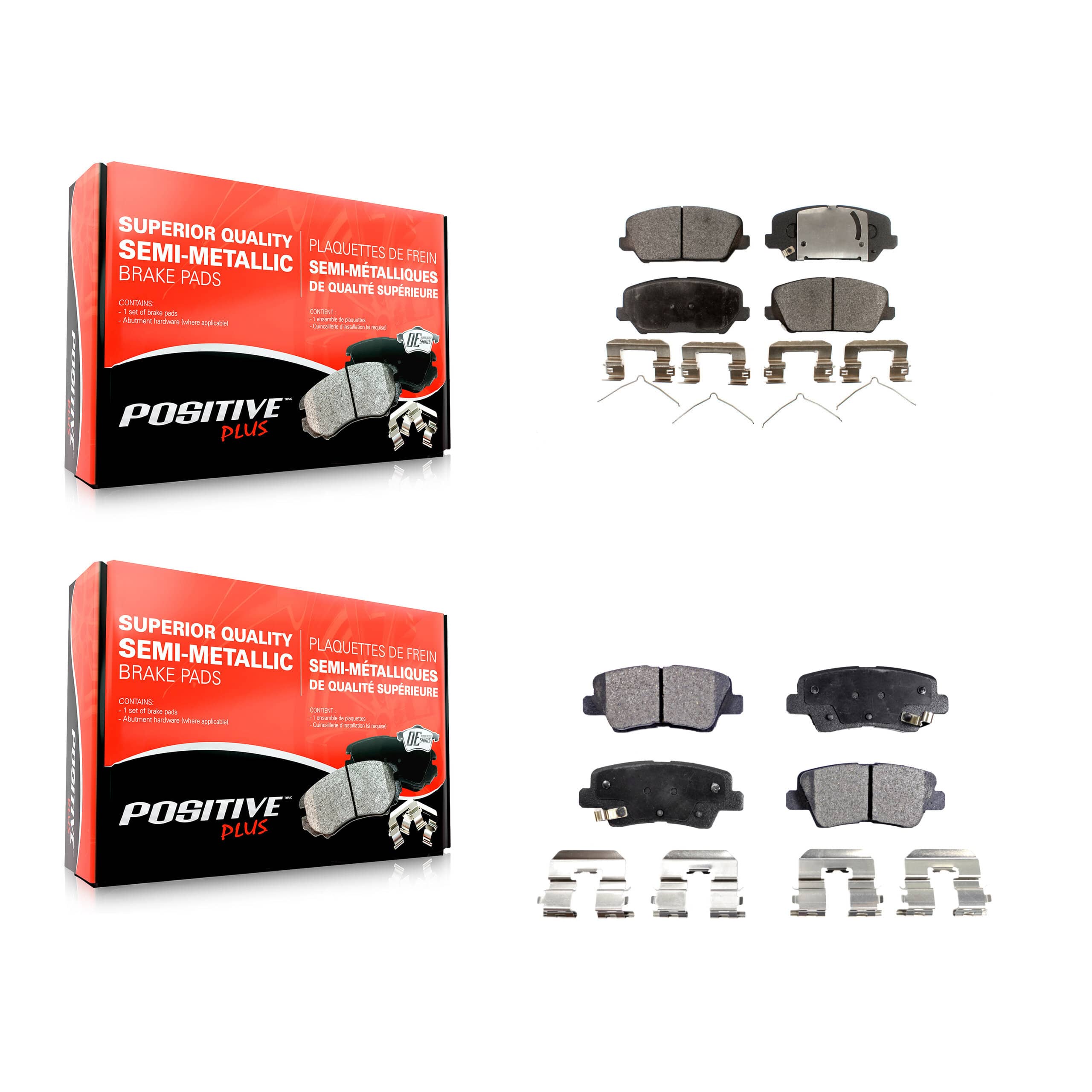 Positive Plus - KPF-100279 - Front and Rear Disc Brake Pad Kits