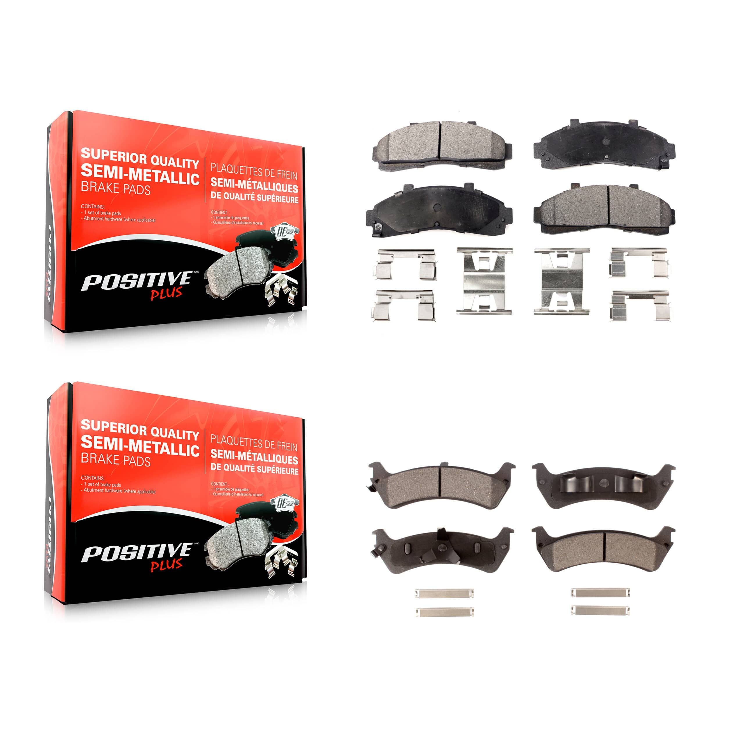 Positive Plus - KPF-100317 - Front and Rear Disc Brake Pad Kits
