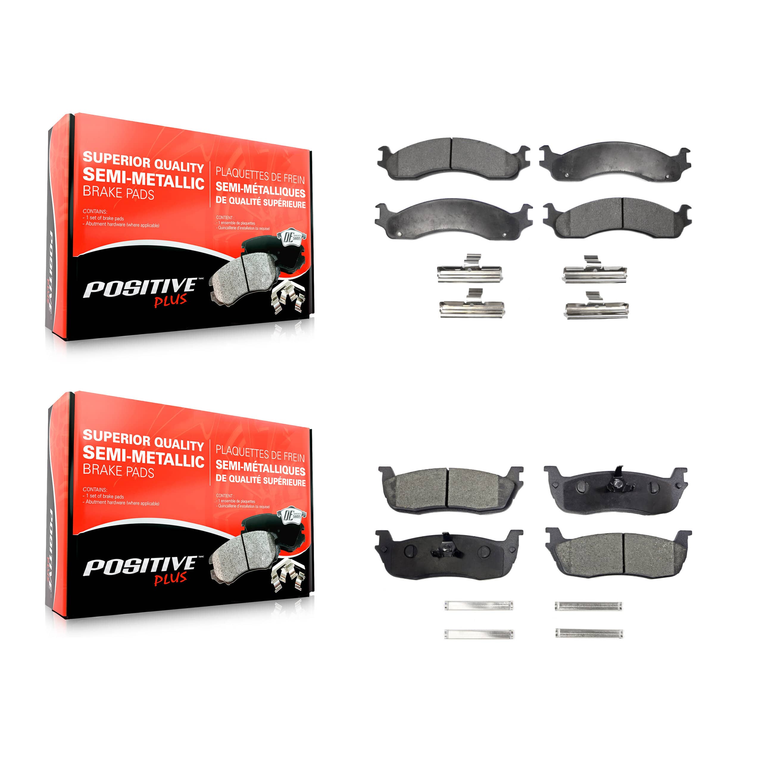 Positive Plus - KPF-100323 - Front and Rear Disc Brake Pad Kits