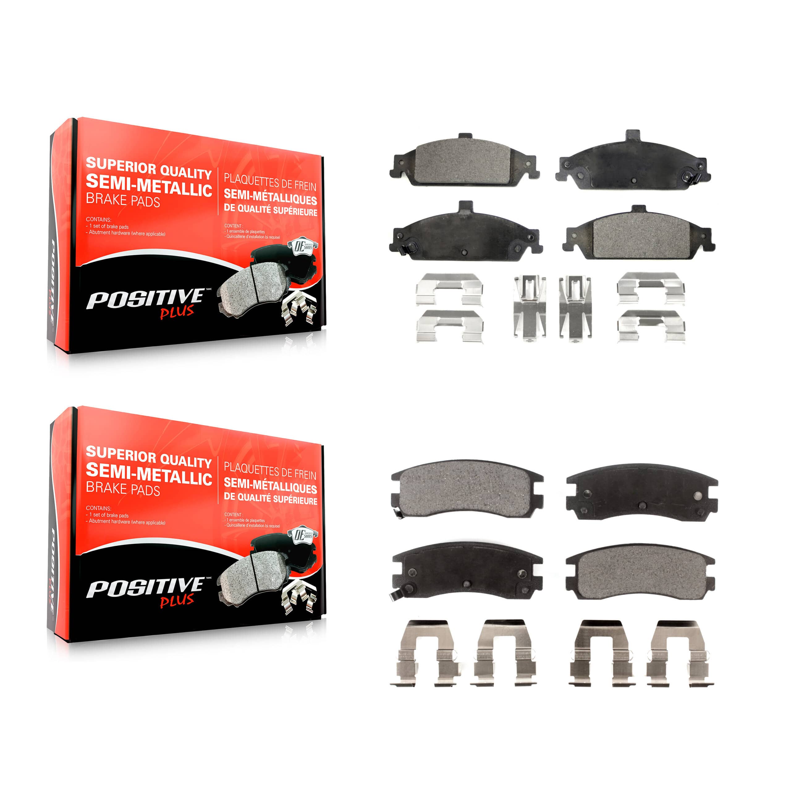 Positive Plus - KPF-100341 - Front and Rear Disc Brake Pad Kits
