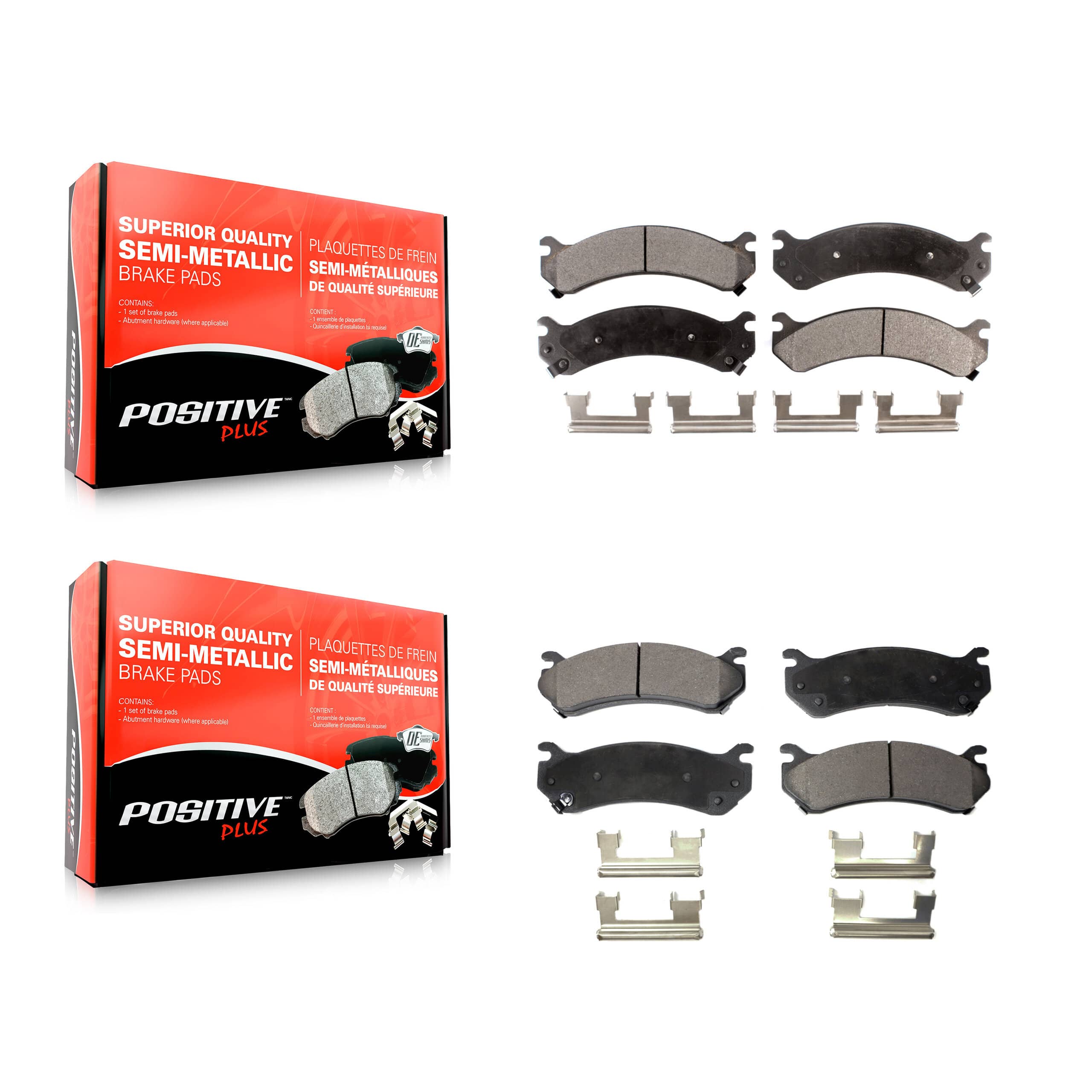Positive Plus - KPF-100350 - Front and Rear Disc Brake Pad Kits