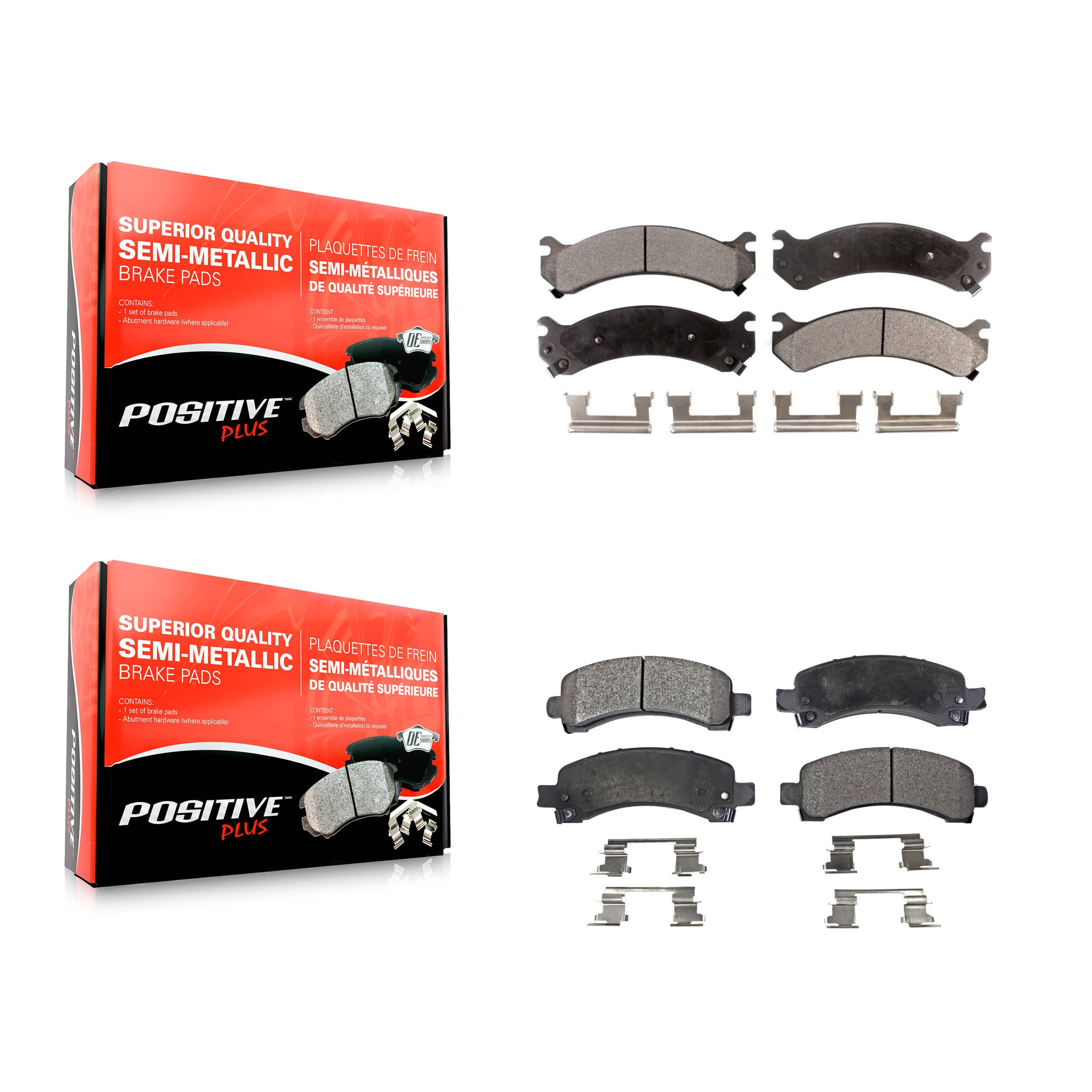 Positive Plus - KPF-100353 - Front and Rear Disc Brake Pad Kits