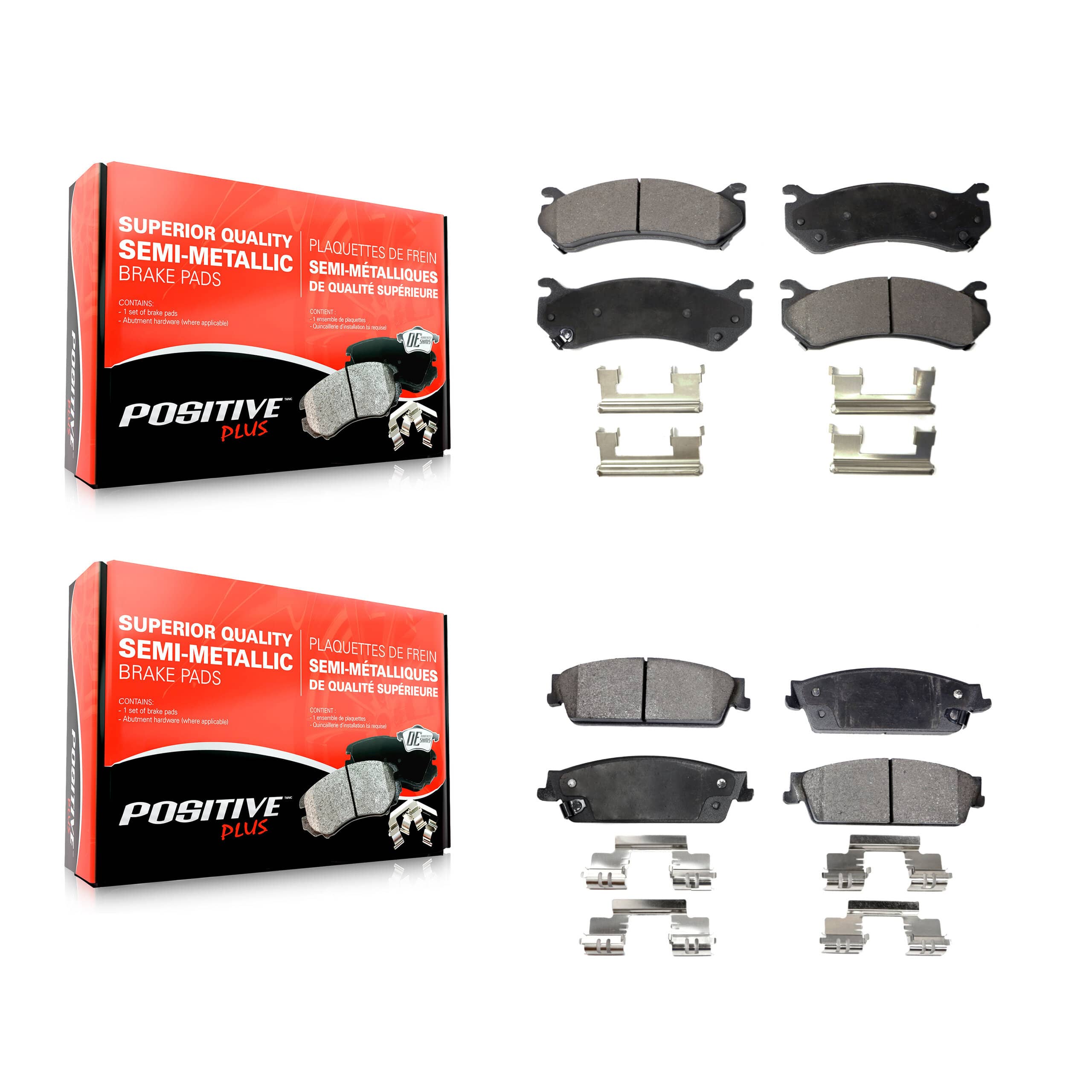 Positive Plus - KPF-100354 - Front and Rear Disc Brake Pad Kits