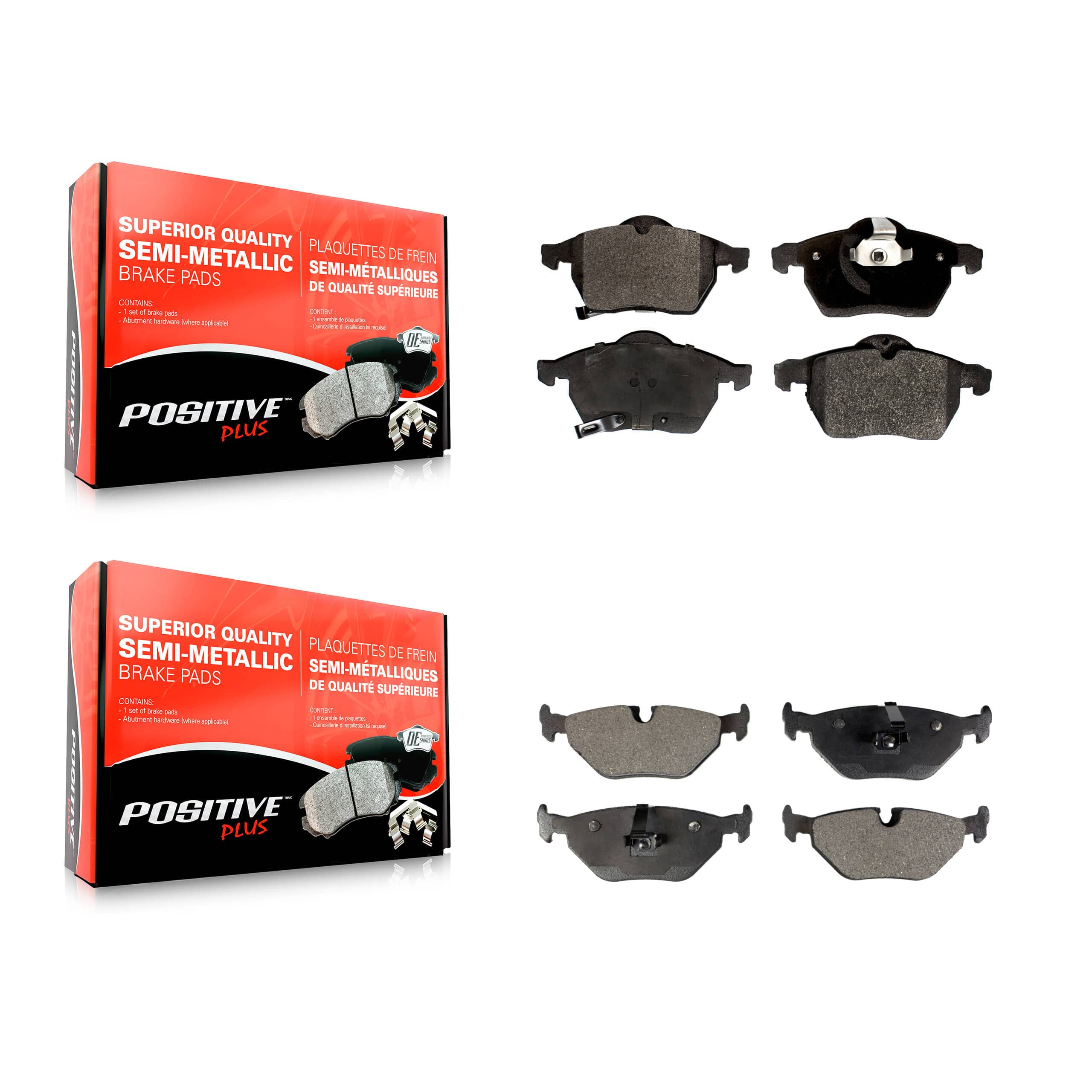 Positive Plus - KPF-100371 - Front and Rear Disc Brake Pad Kits