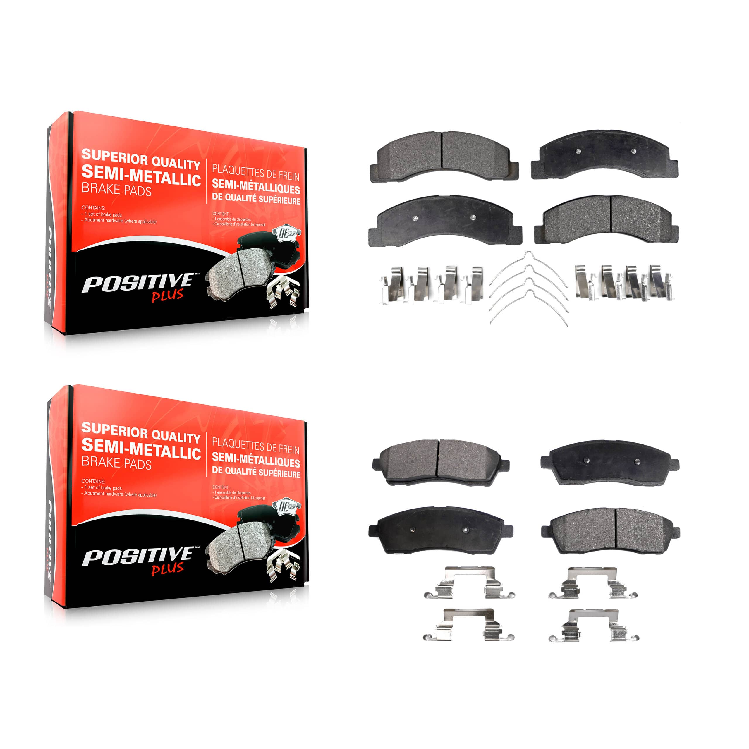 Positive Plus - KPF-100373 - Front and Rear Disc Brake Pad Kits