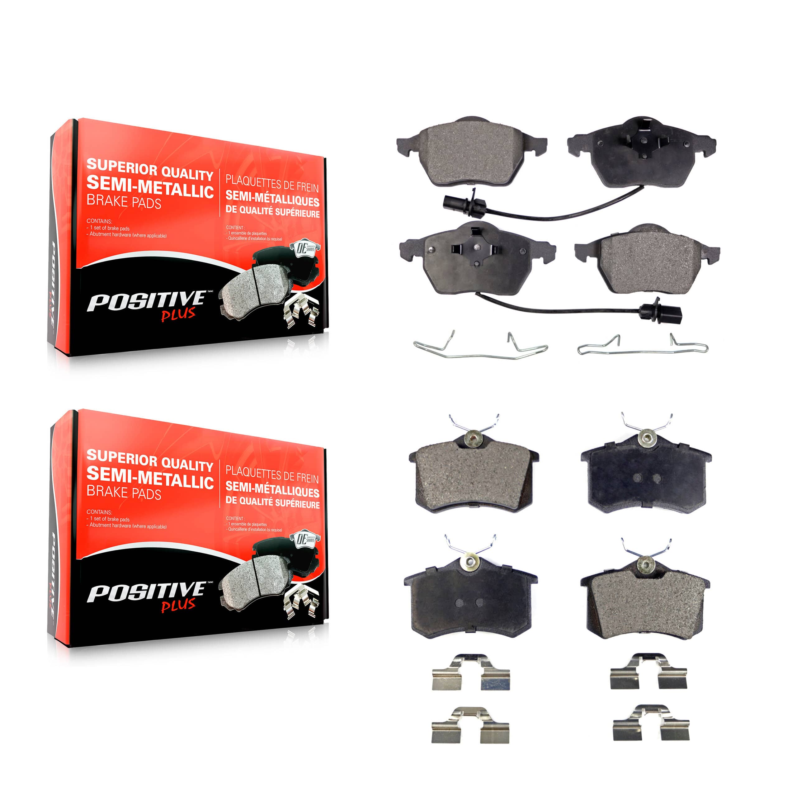 Positive Plus - KPF-100380 - Front and Rear Disc Brake Pad Kits
