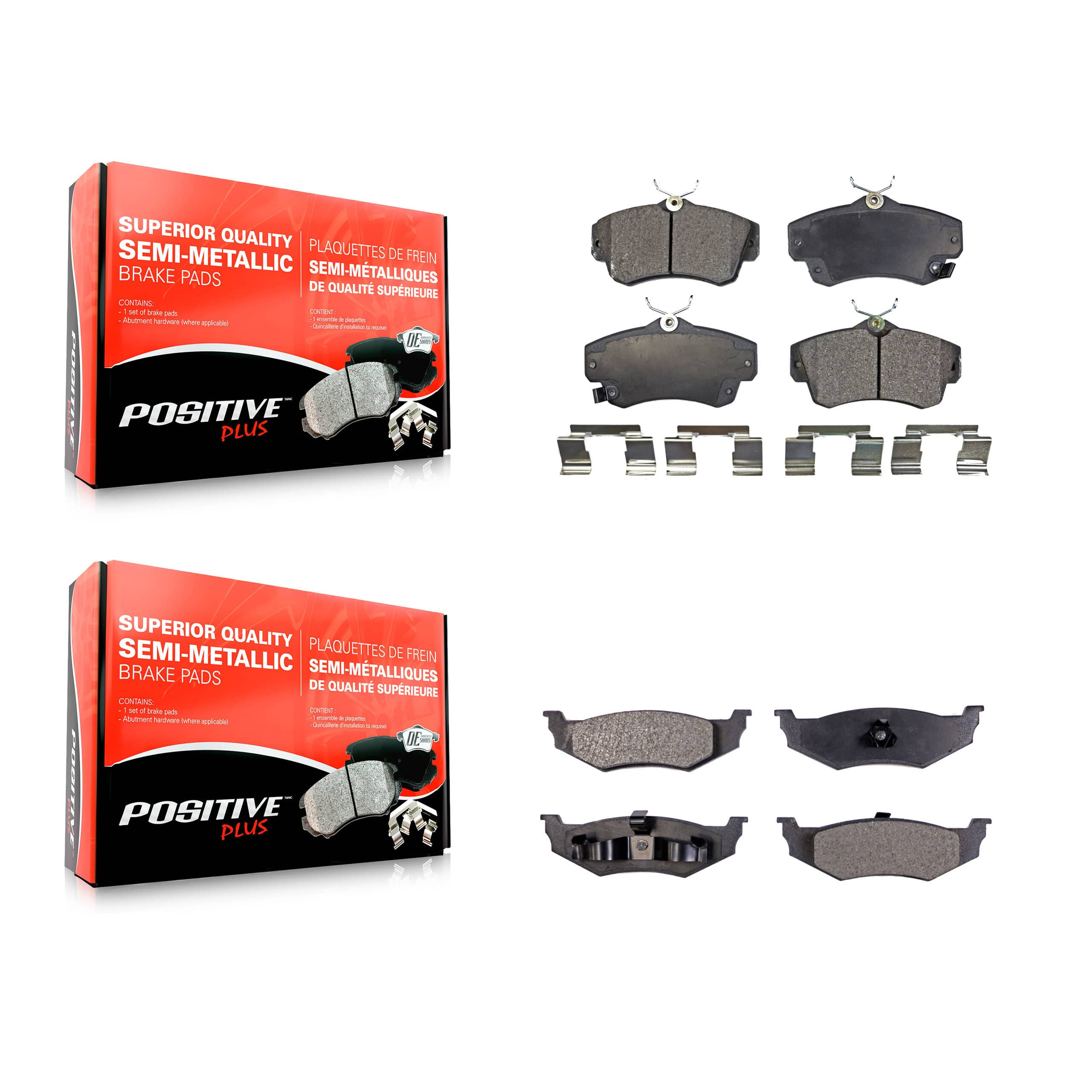 Positive Plus - KPF-100382 - Front and Rear Disc Brake Pad Kits