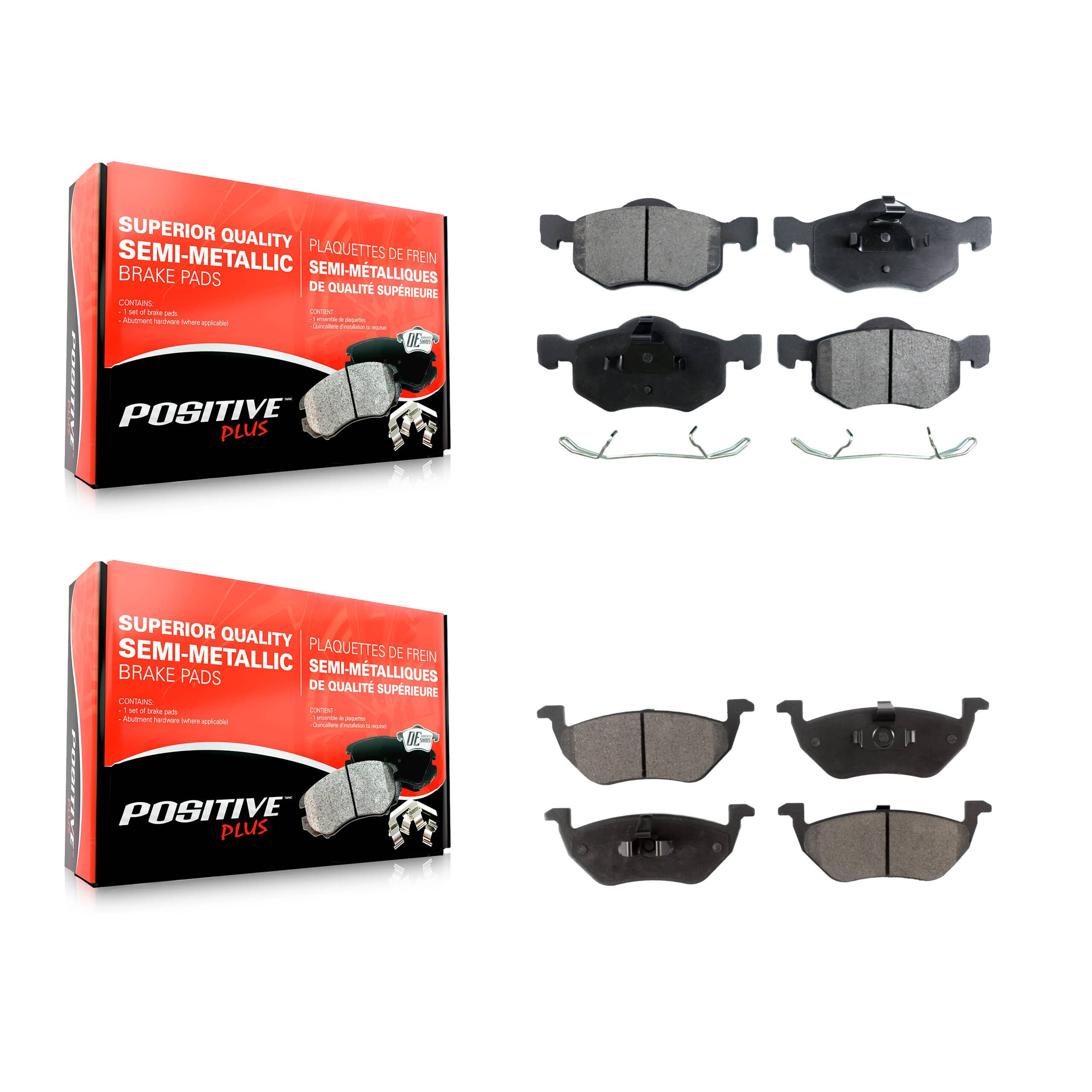 Positive Plus - KPF-100383 - Front and Rear Disc Brake Pad Kits