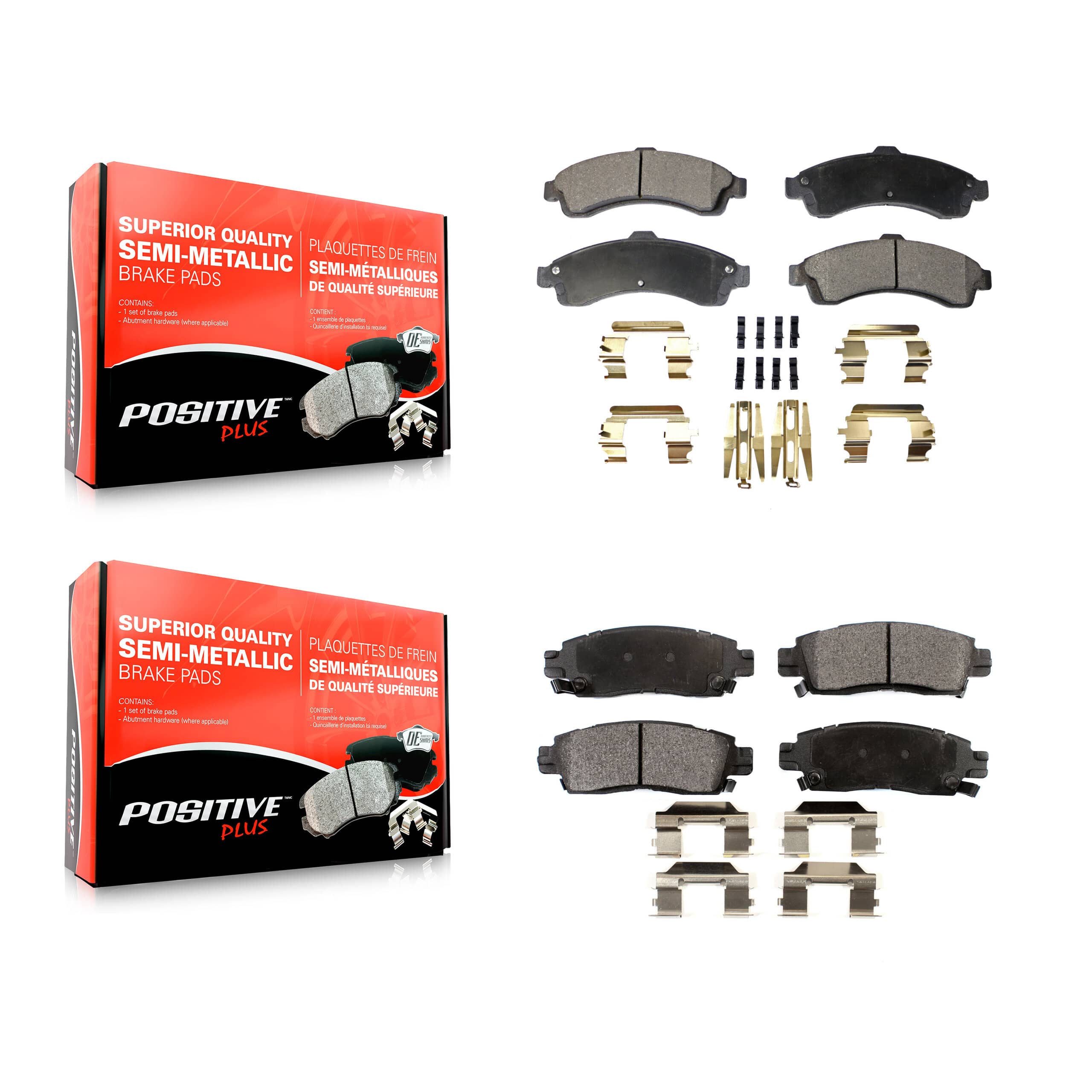 Positive Plus - KPF-100405 - Front and Rear Disc Brake Pad Kits
