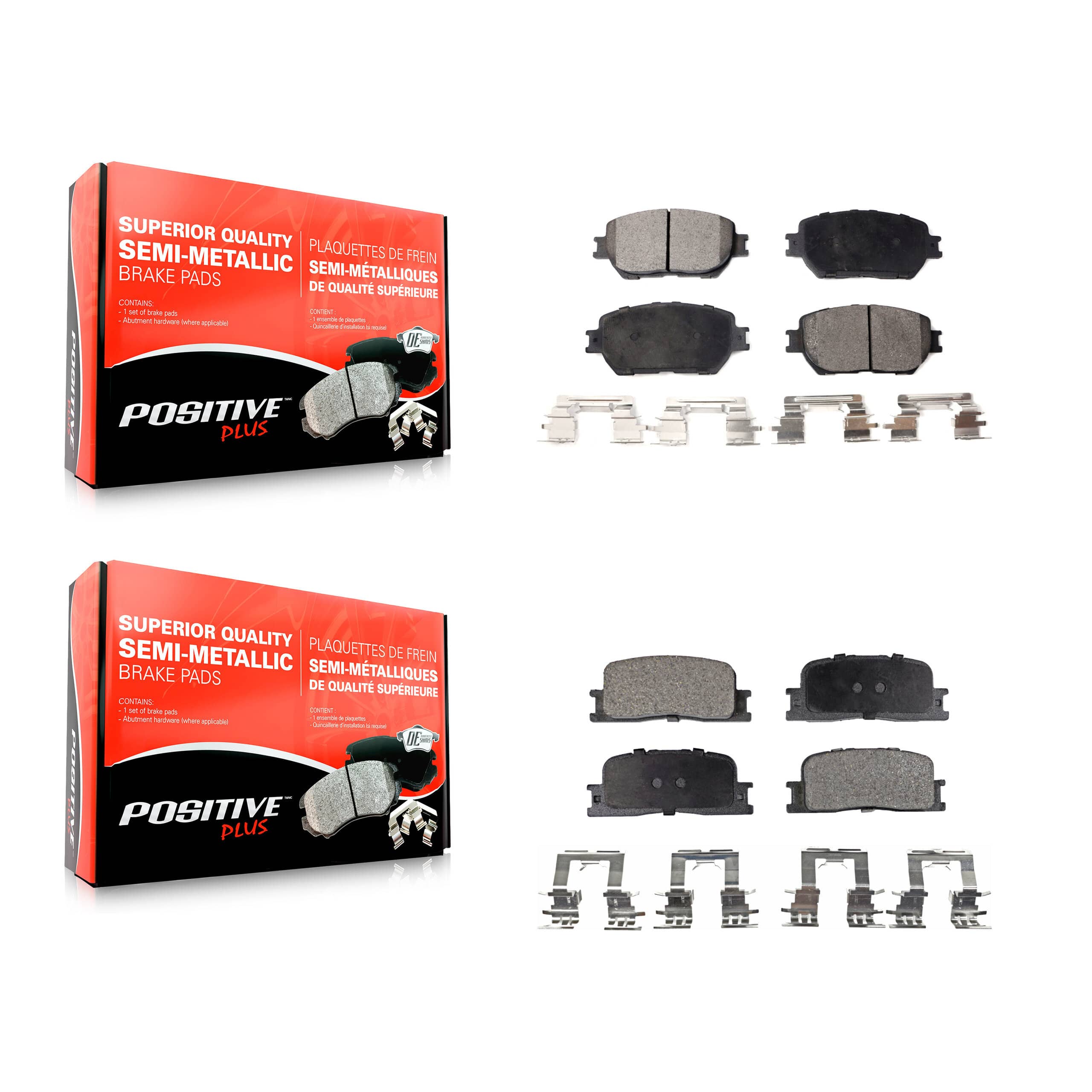 Positive Plus - KPF-100413 - Front and Rear Disc Brake Pad Kits