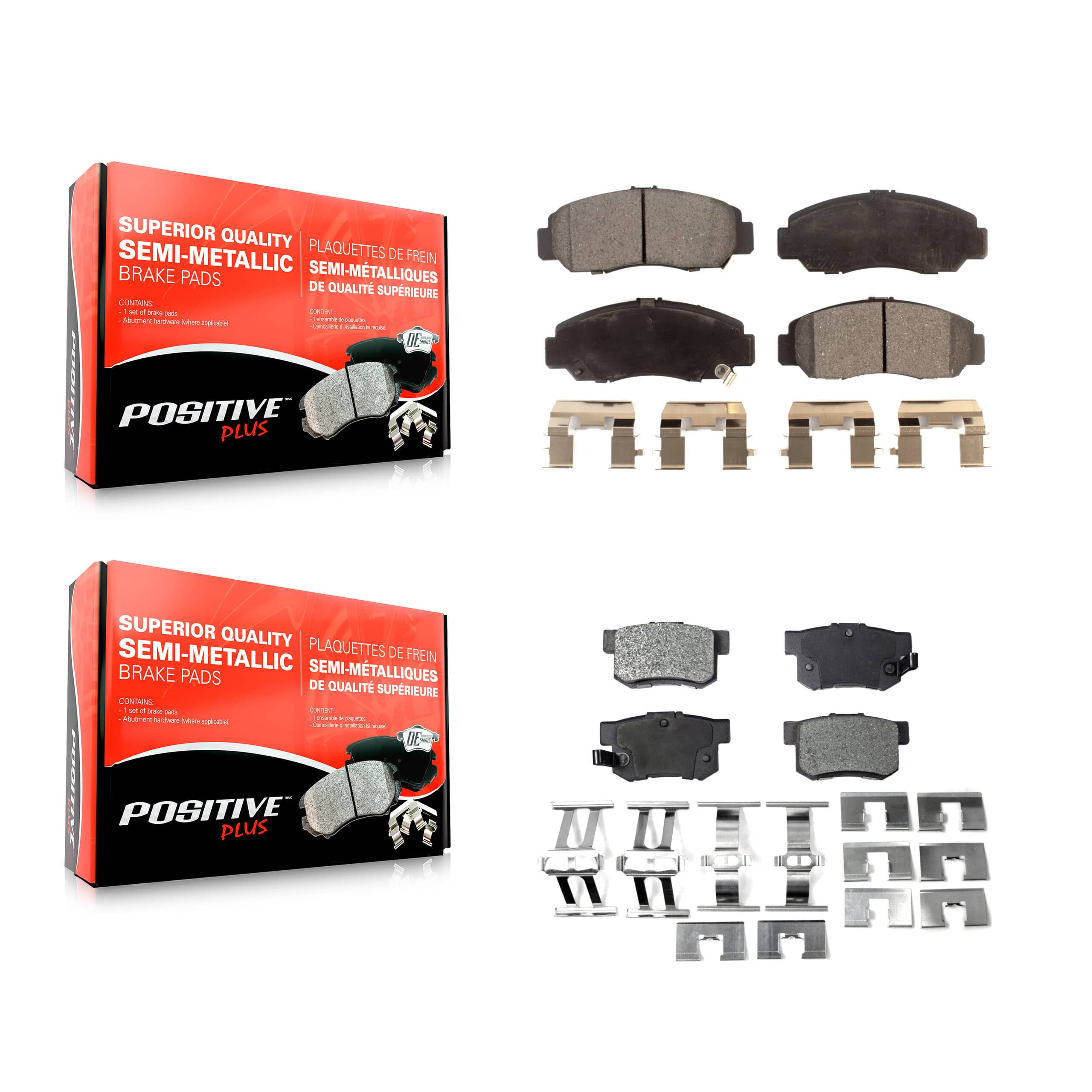 Positive Plus - KPF-100449 - Front and Rear Disc Brake Pad Kits