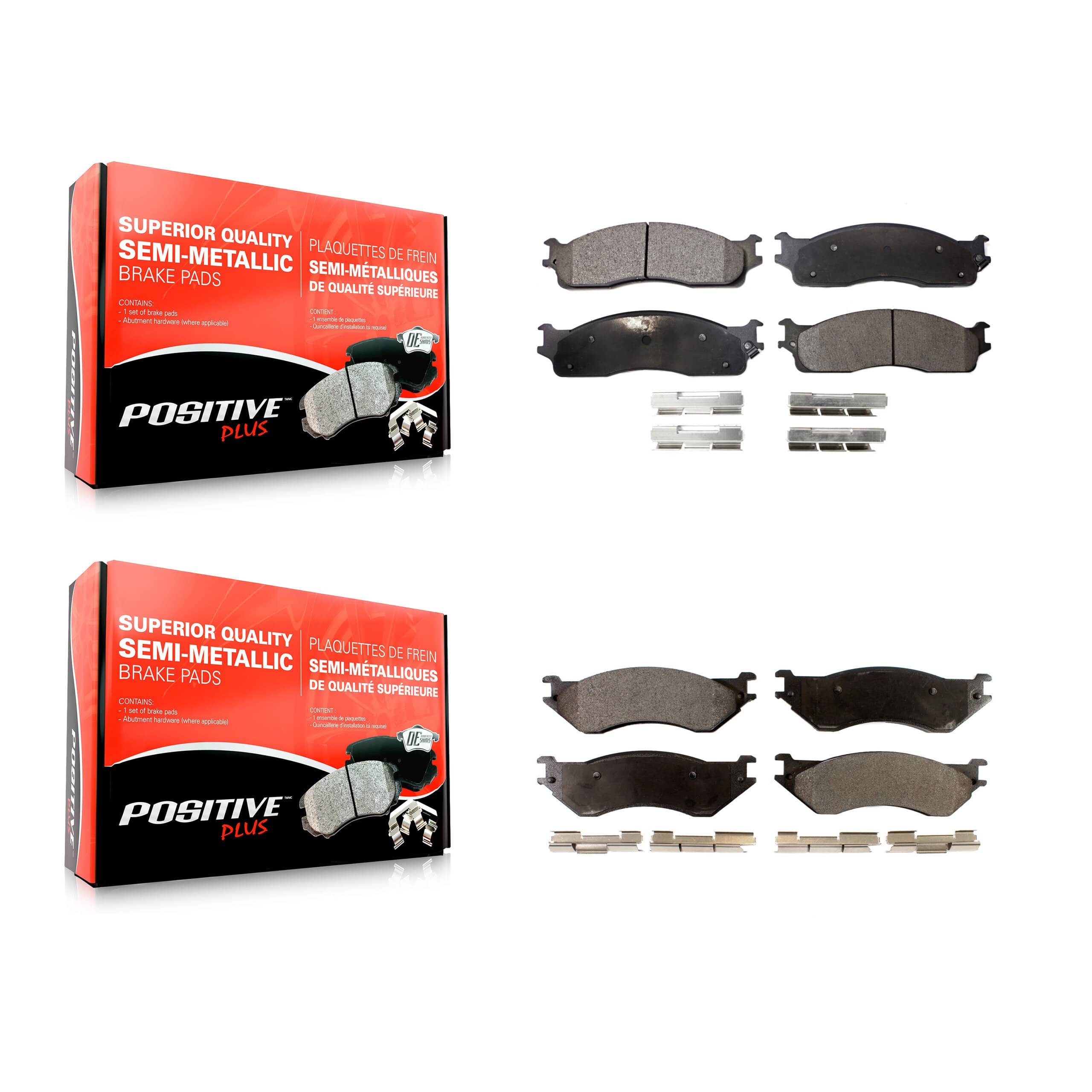 Positive Plus - KPF-100453 - Front and Rear Disc Brake Pad Kits