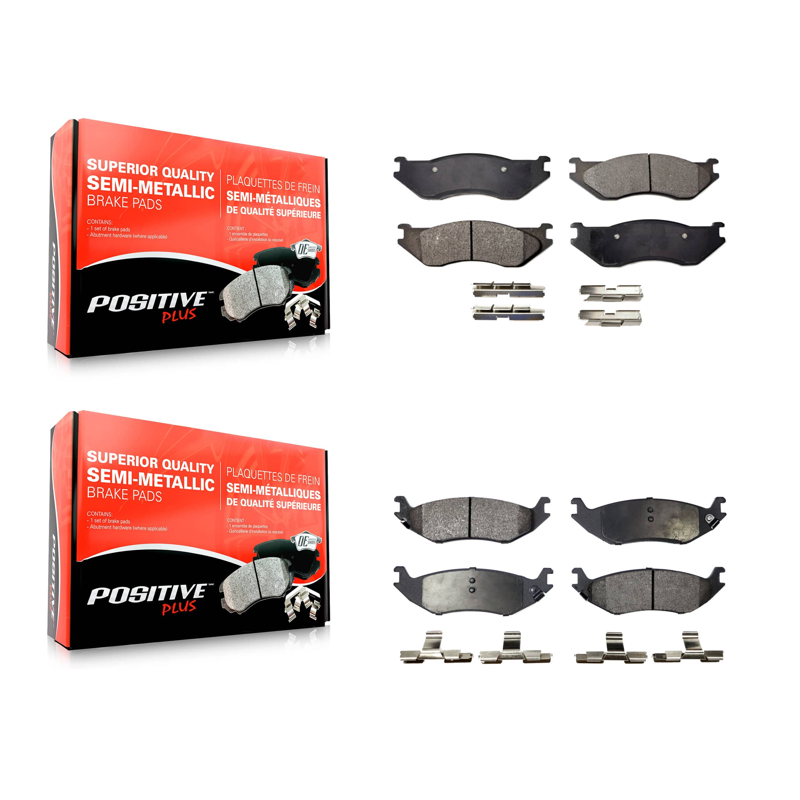 Positive Plus - KPF-100454 - Front and Rear Disc Brake Pad Kits