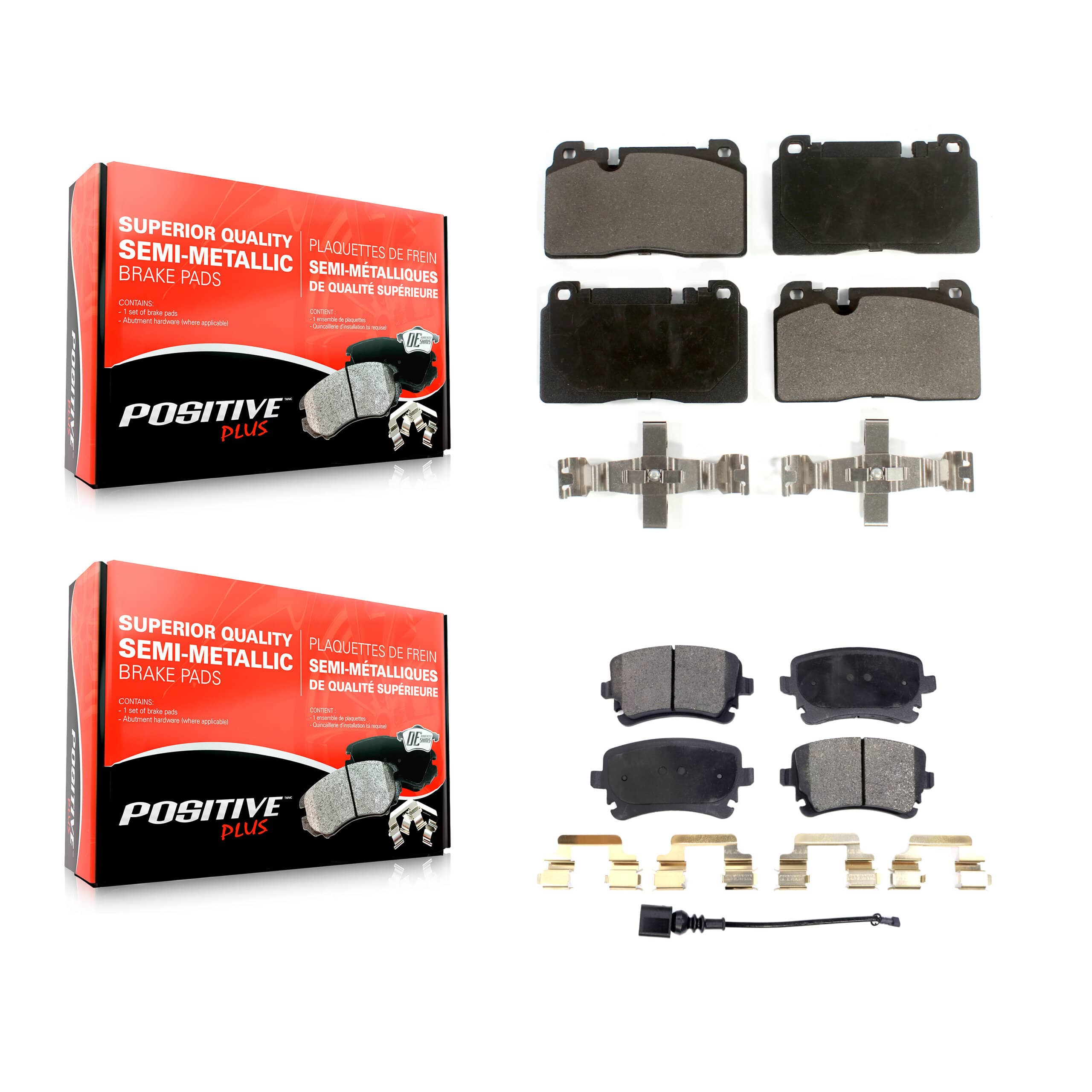 Positive Plus - KPF-100527 - Front and Rear Disc Brake Pad Kits
