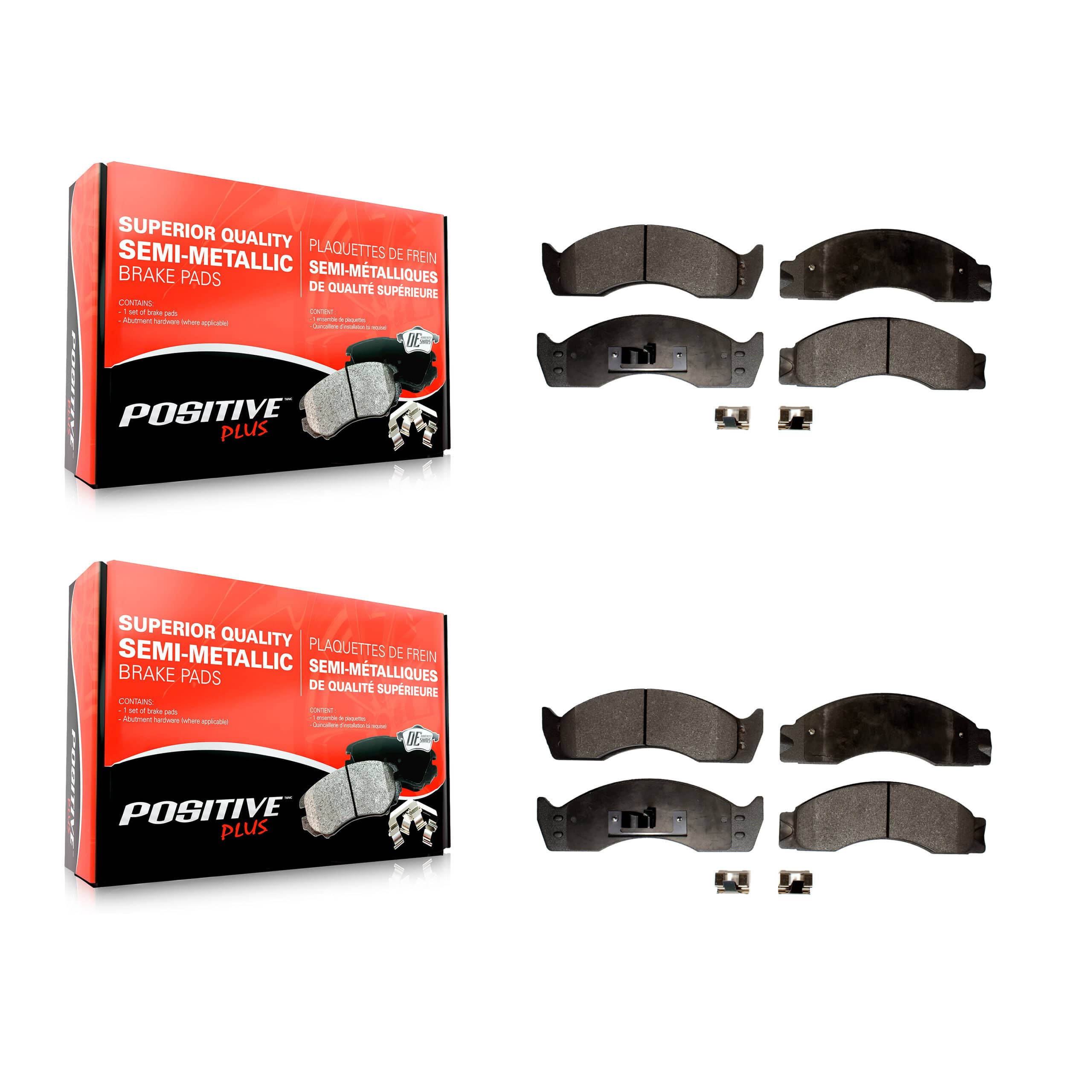 Positive Plus - KPF-100571 - Front and Rear Disc Brake Pad Kits