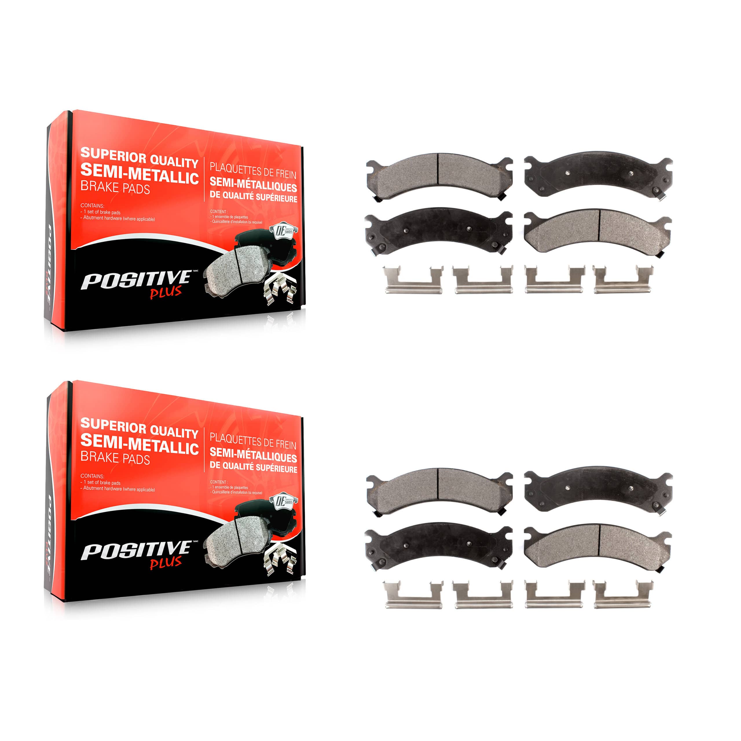 Positive Plus - KPF-100575 - Front and Rear Disc Brake Pad Kits