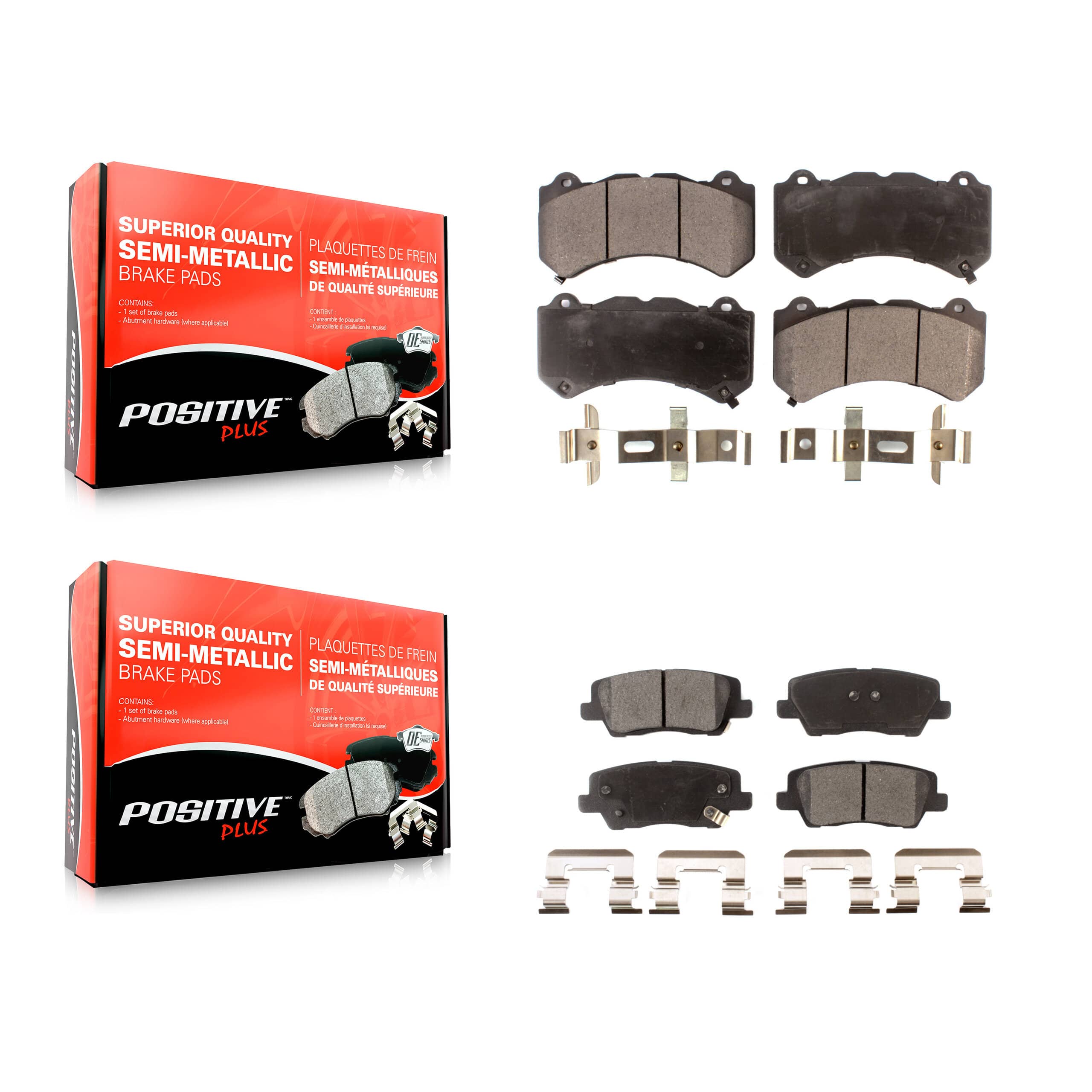 Positive Plus - KPF-100585 - Front and Rear Disc Brake Pad Kits